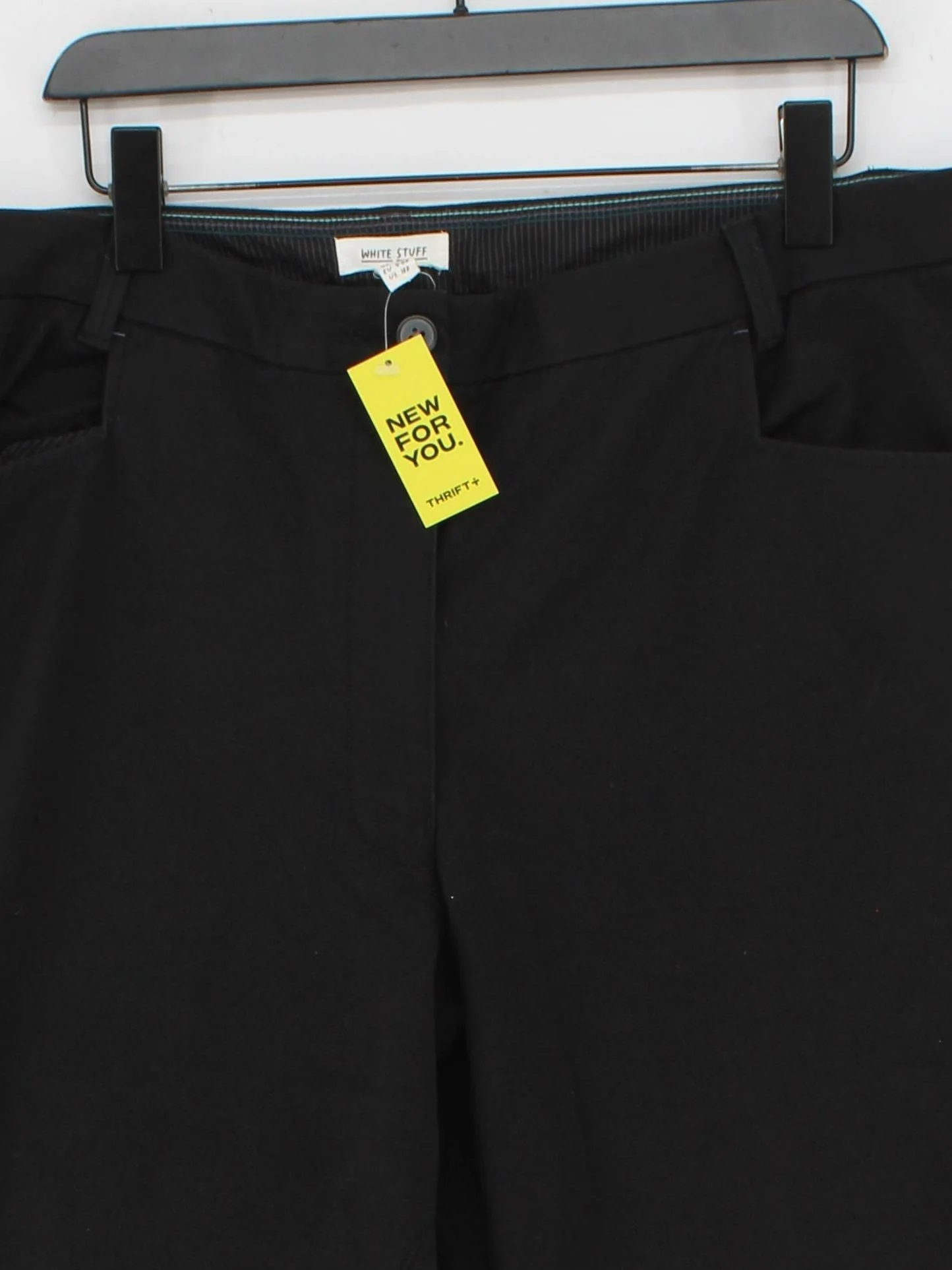 White Stuff Women's Trousers UK 22 Black 100% Other Straight Chino - Image 3