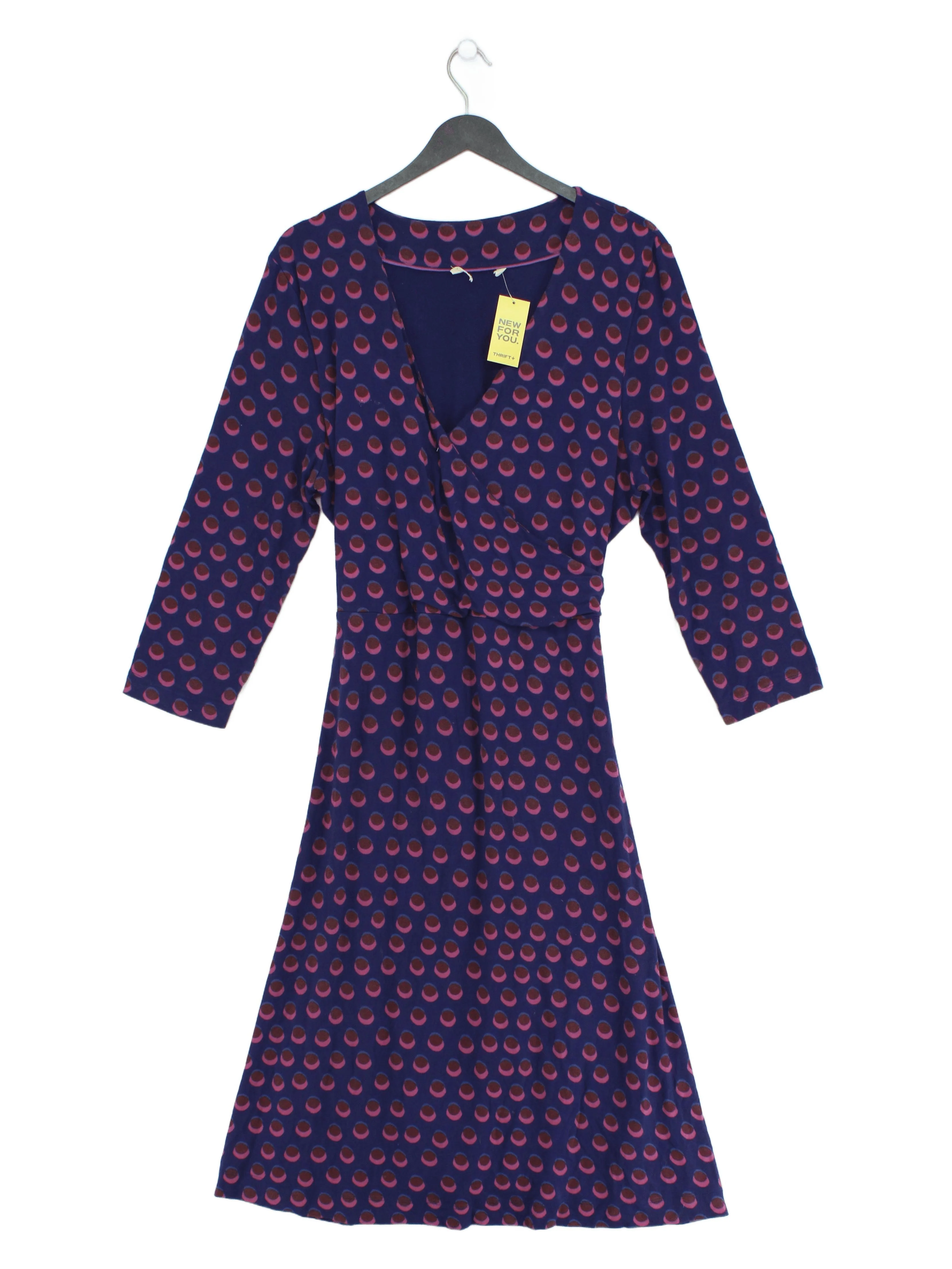 White Stuff Wrap Midi Dress M in Blue