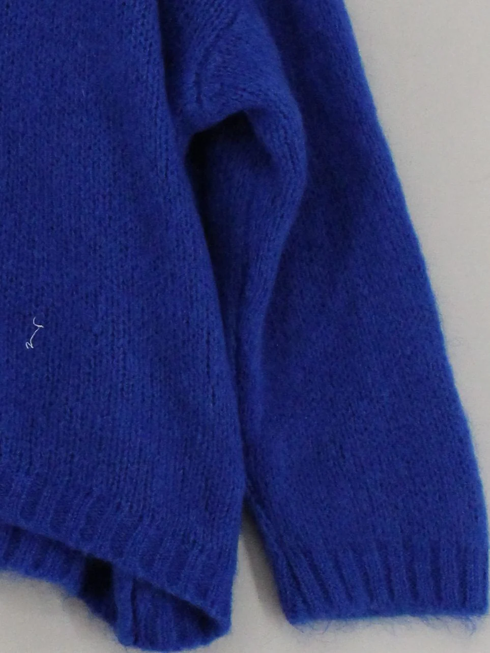 Why Not Women's Jumper M Blue Acrylic with Polyamide, Mohair V-Neck Pullover - Image 4