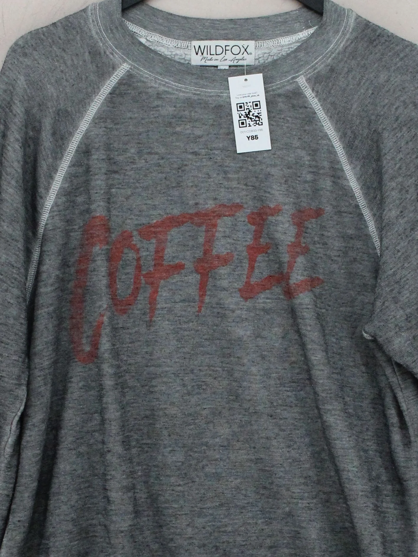 Wildfox Women's Hoodie XS Grey Graphic Polyester with Cotton, Rayon Pullover - Image 3