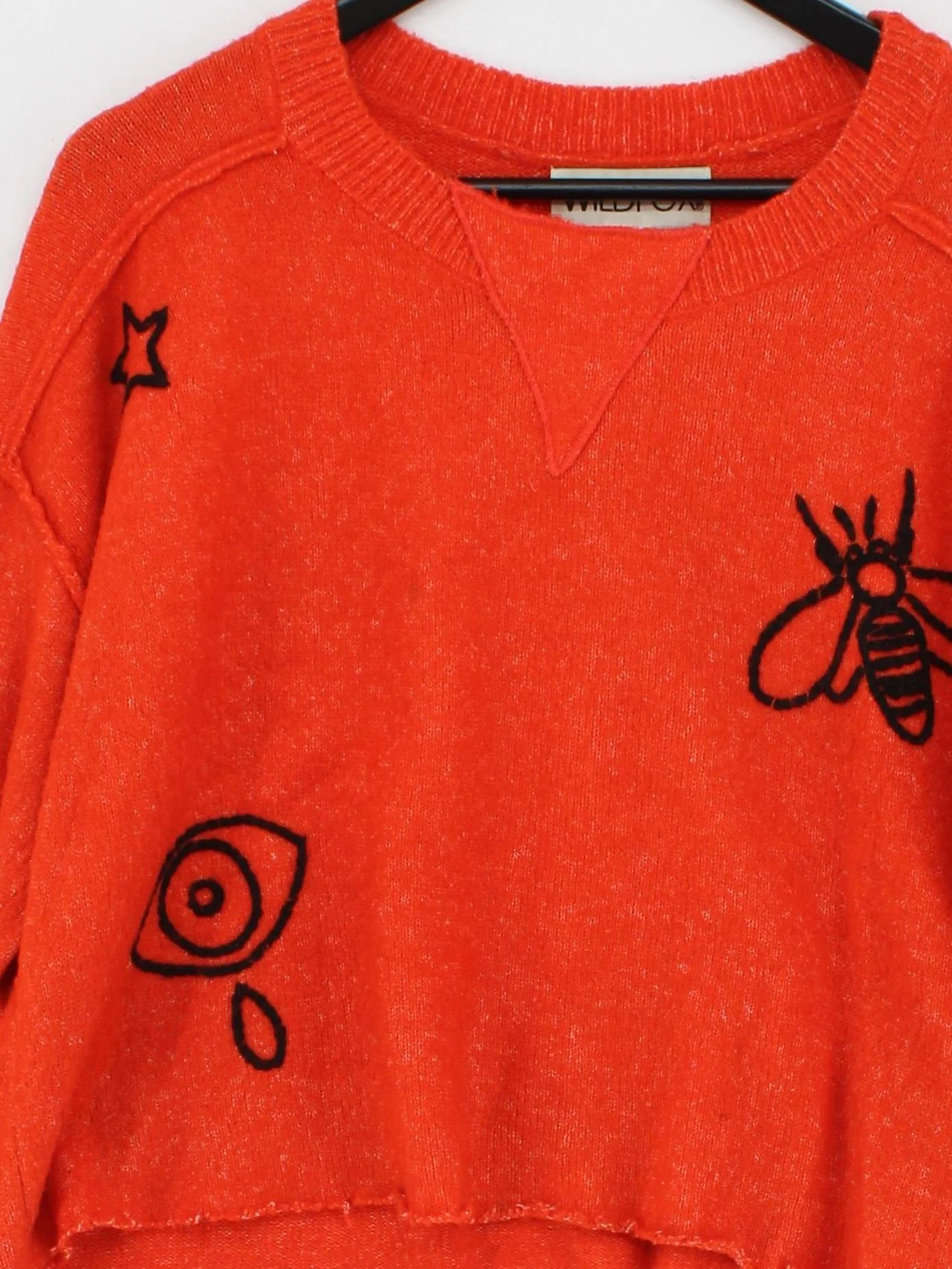 Wildfox Women's Jumper XS Orange Acrylic with Polyester, Spandex Pullover - Image 3