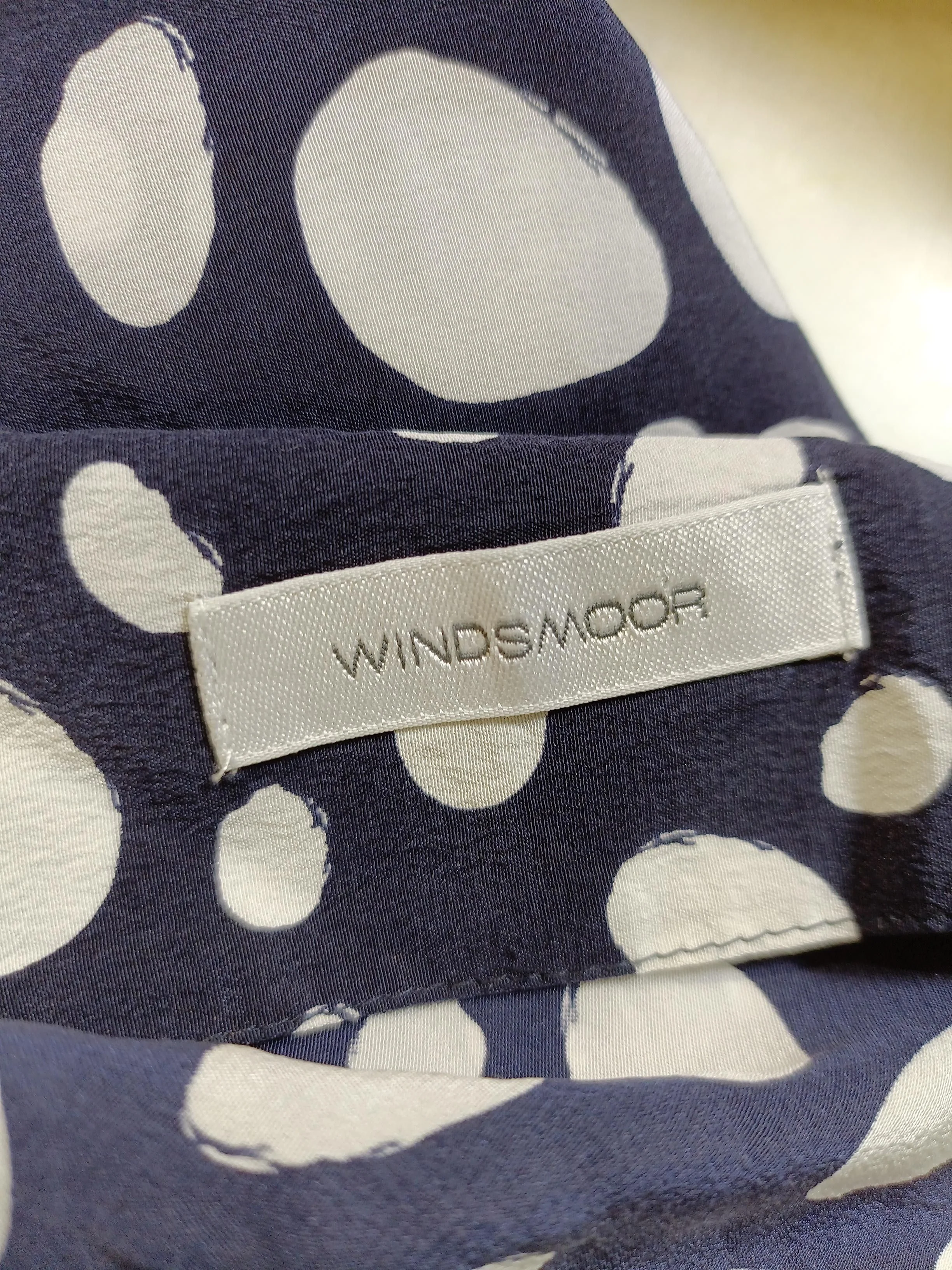 Windsmoor Women's Top UK 18 Blue 100% Silk Basic - Image 5