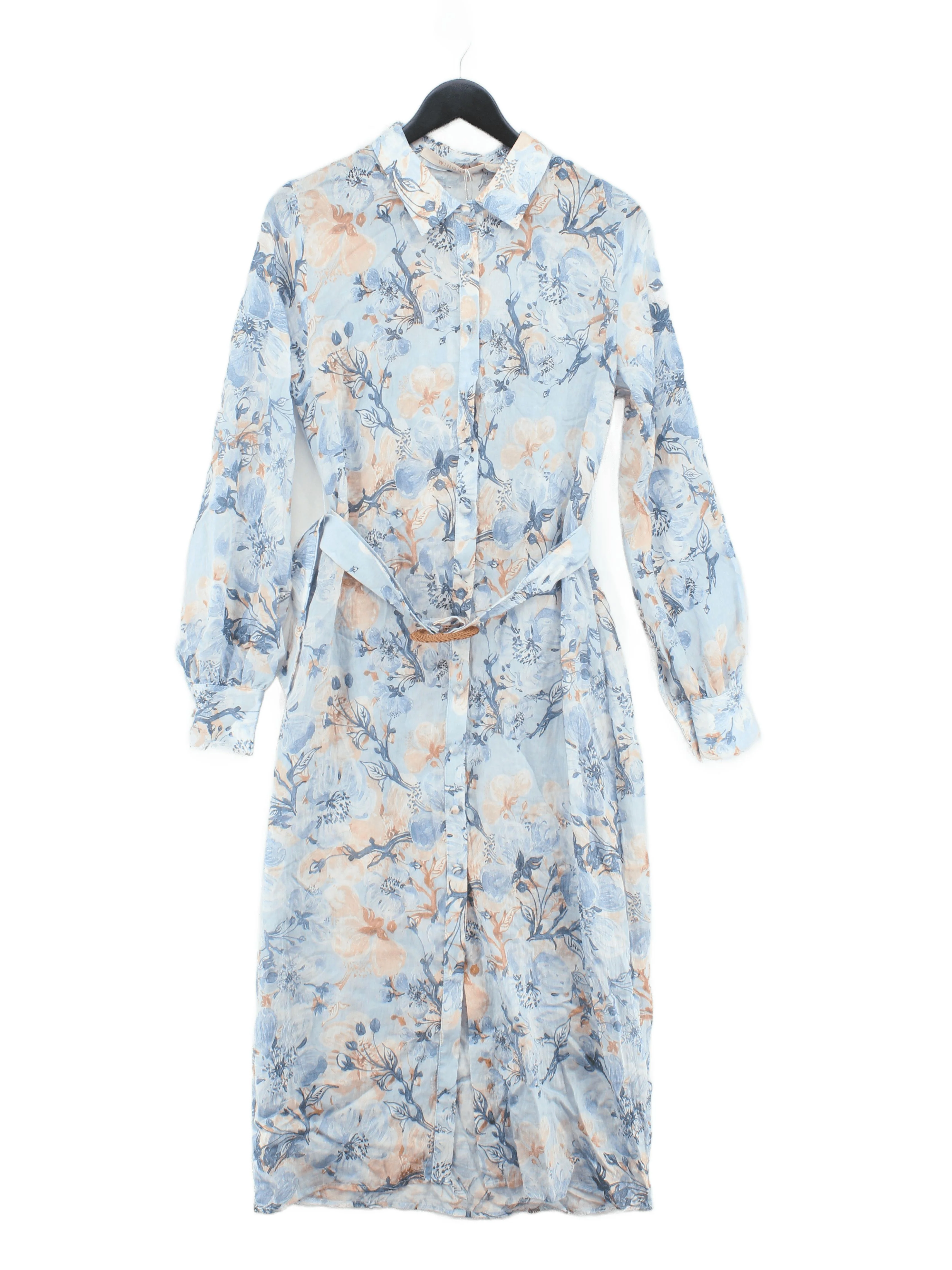 Winona Shirt Midi Dress UK10 in Blue