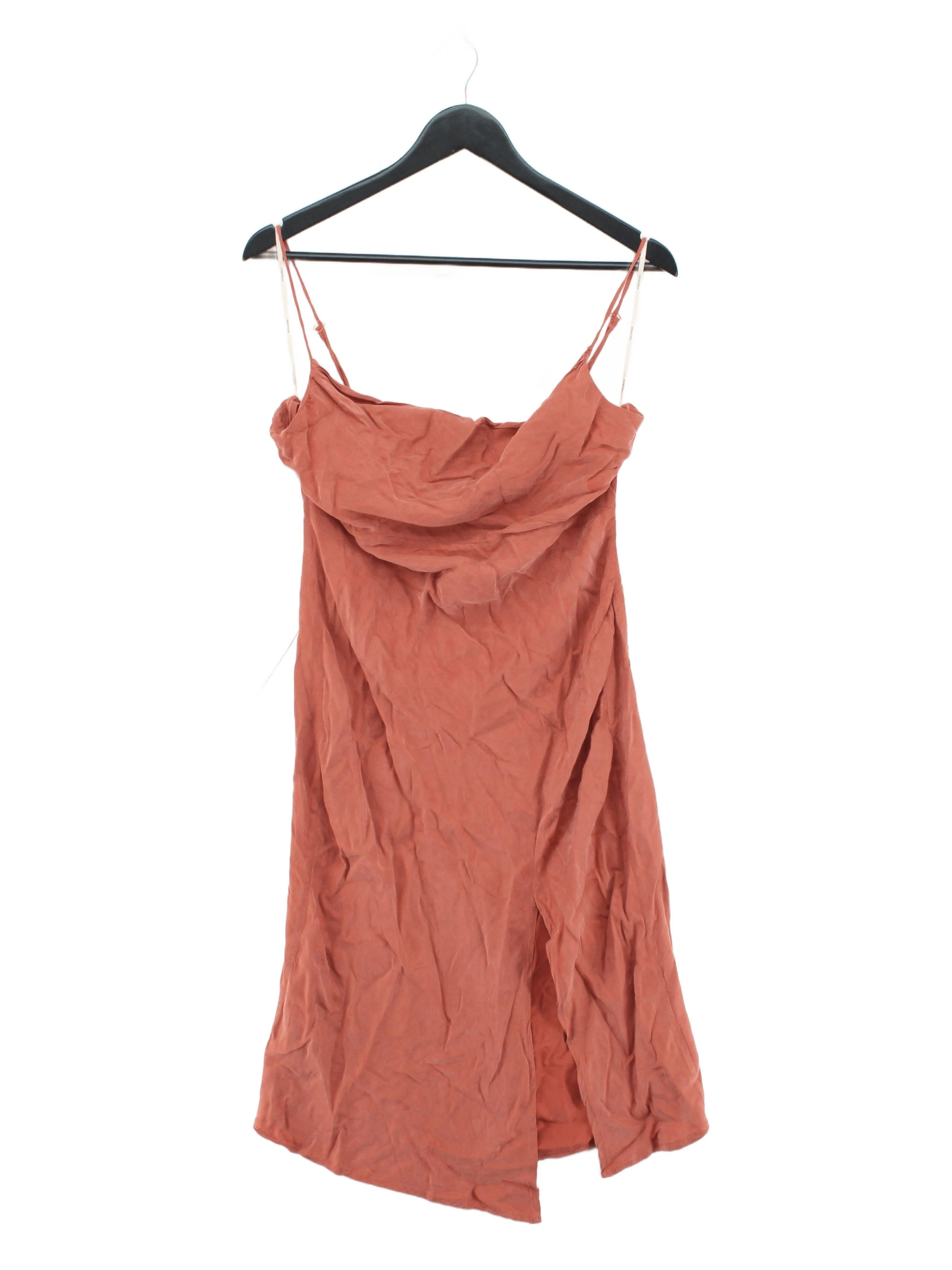 Winona Slip Midi Dress UK10 in Orange