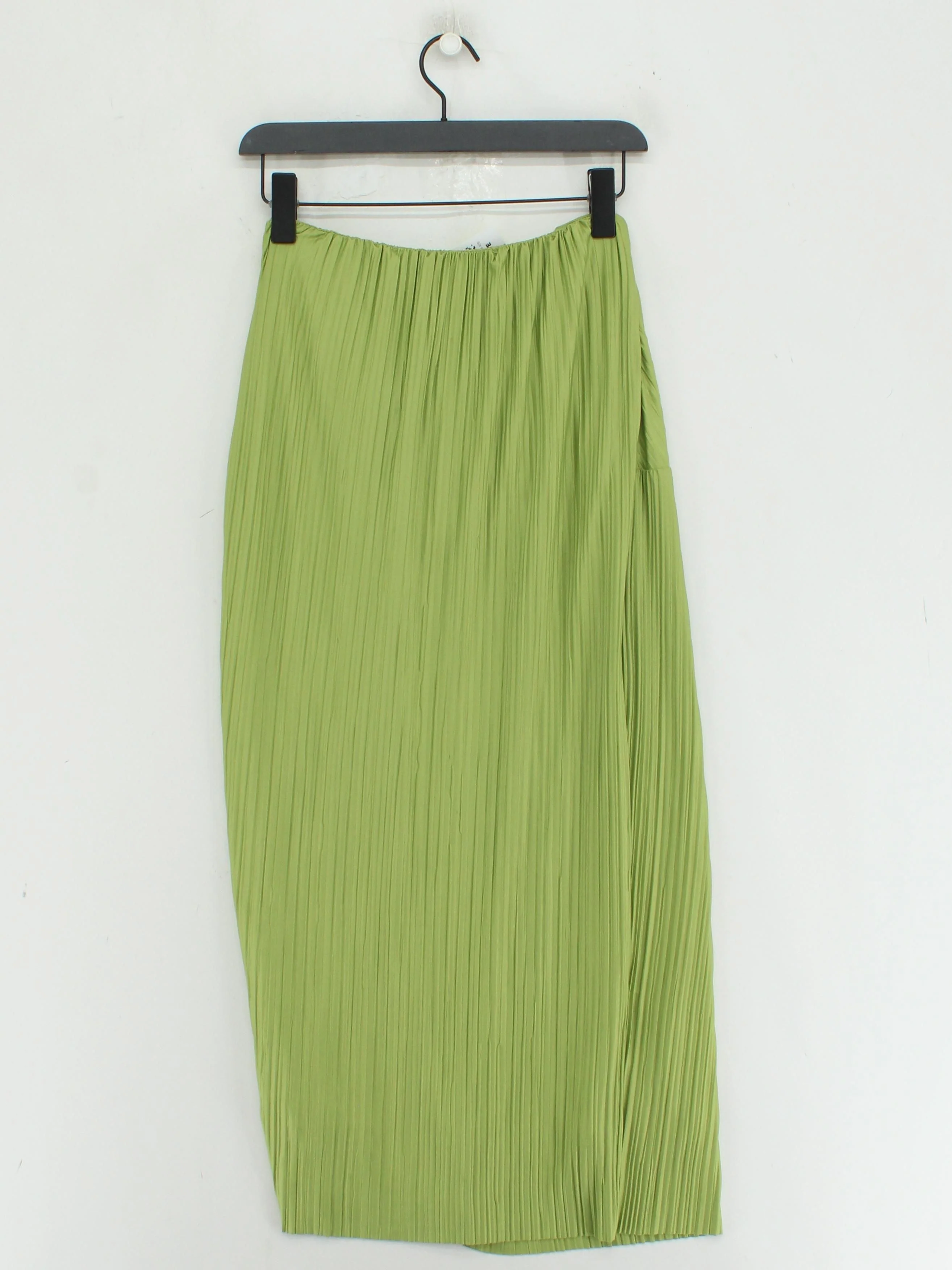 Winona Women's Midi Skirt UK 10 Green Polyester with Elastane Midi Pleated - Image 2