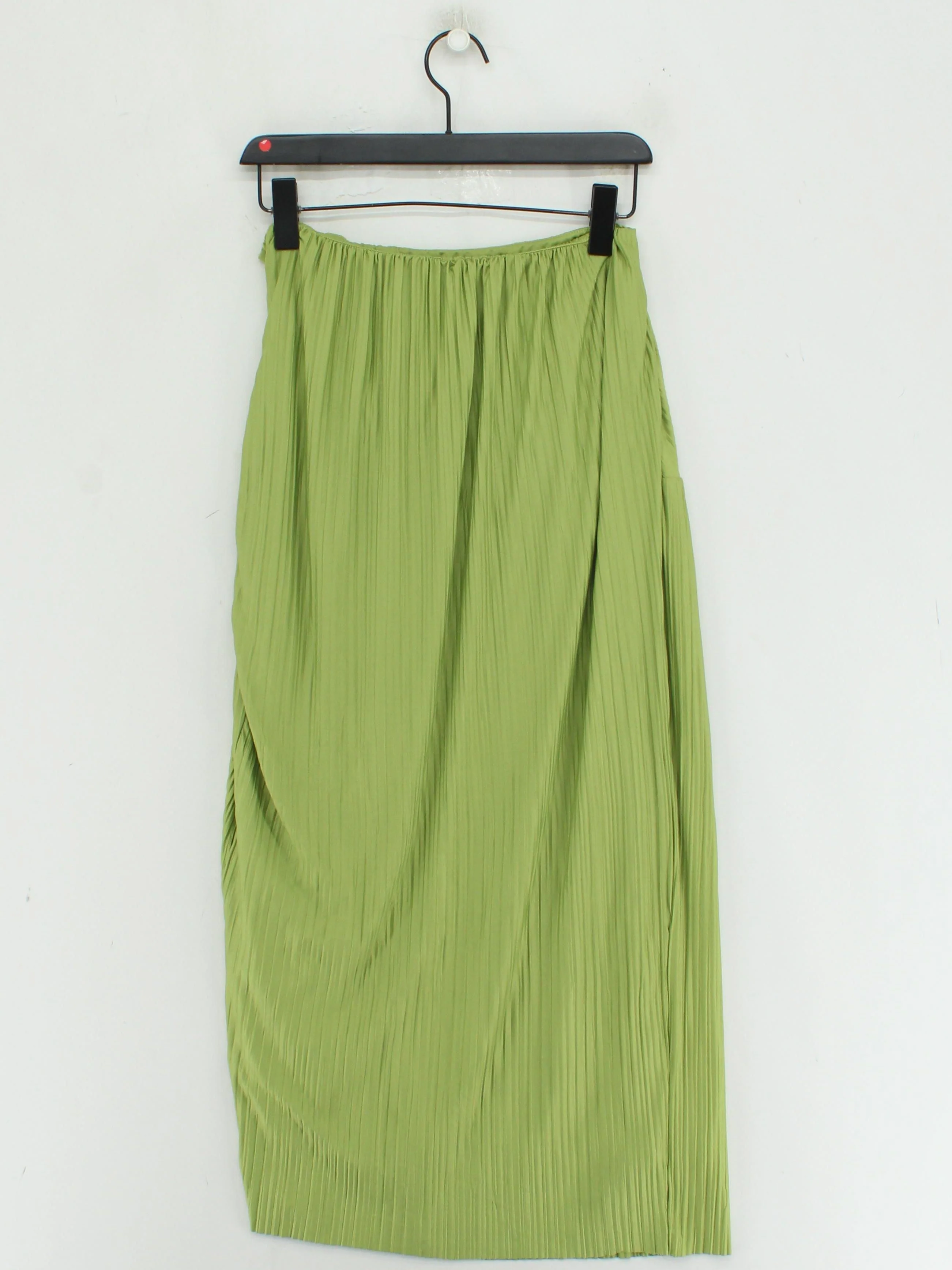 Winona Women's Midi Skirt UK 10 Green Polyester with Elastane Midi Pleated - Image 2