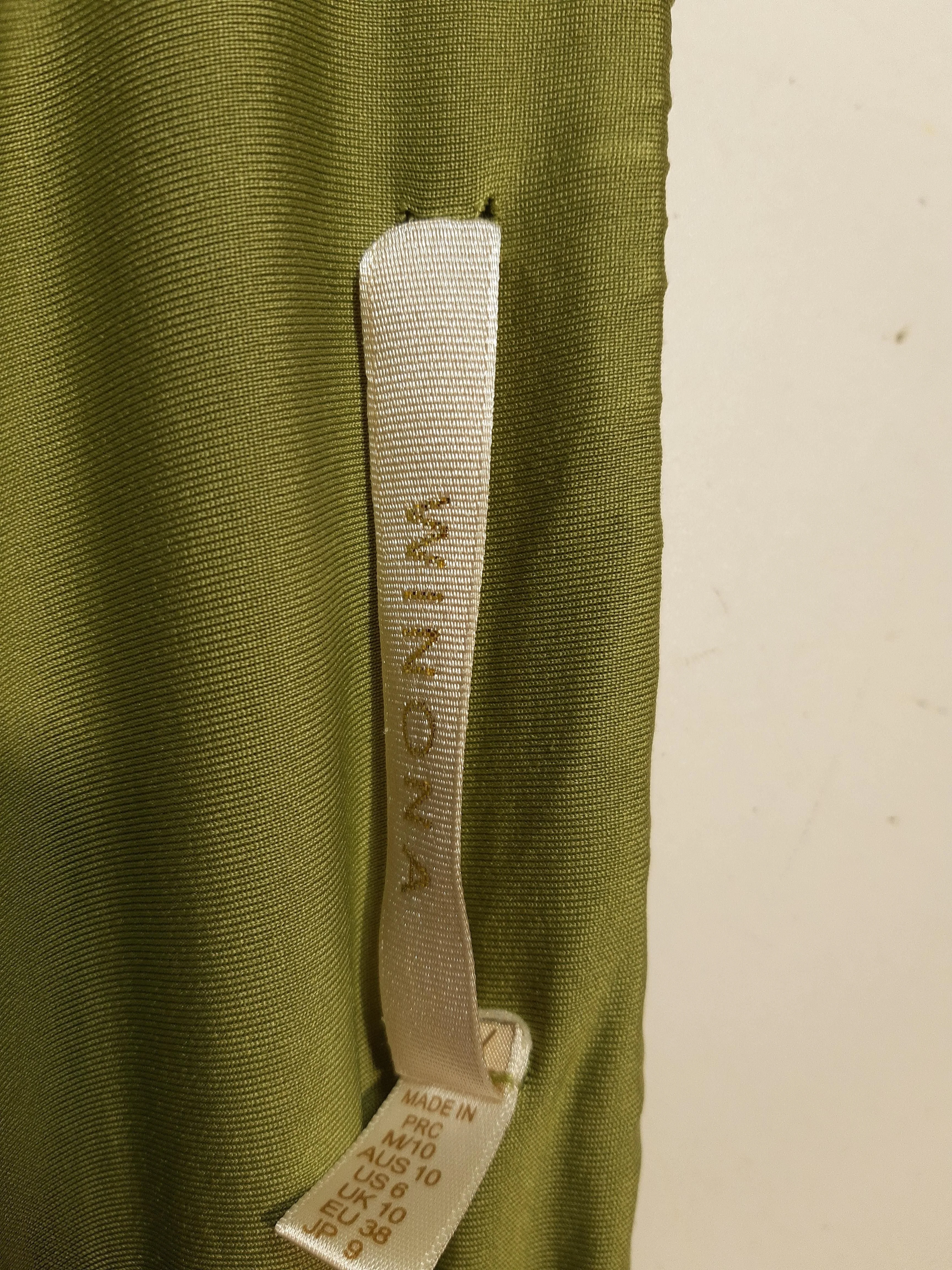 Winona Women's Midi Skirt UK 10 Green Polyester with Spandex Midi Pleated - Image 6