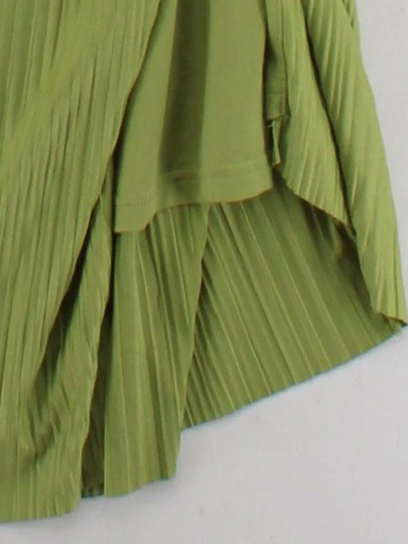 Winona Women's Midi Skirt UK 12 Green Polyester with Elastane Midi Pleated - Image 4