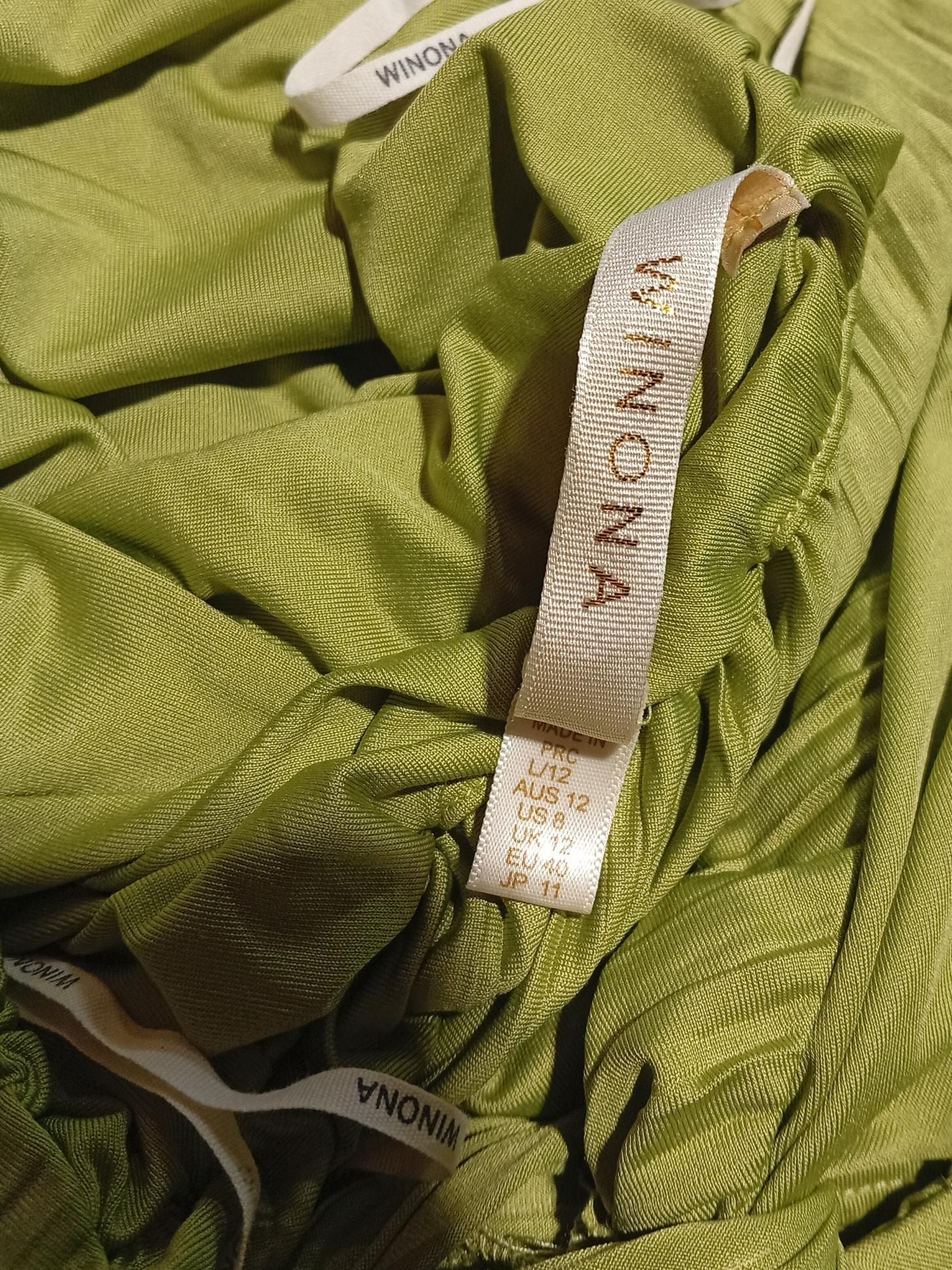 Winona Women's Midi Skirt UK 12 Green Polyester with Elastane Midi Pleated - Image 5