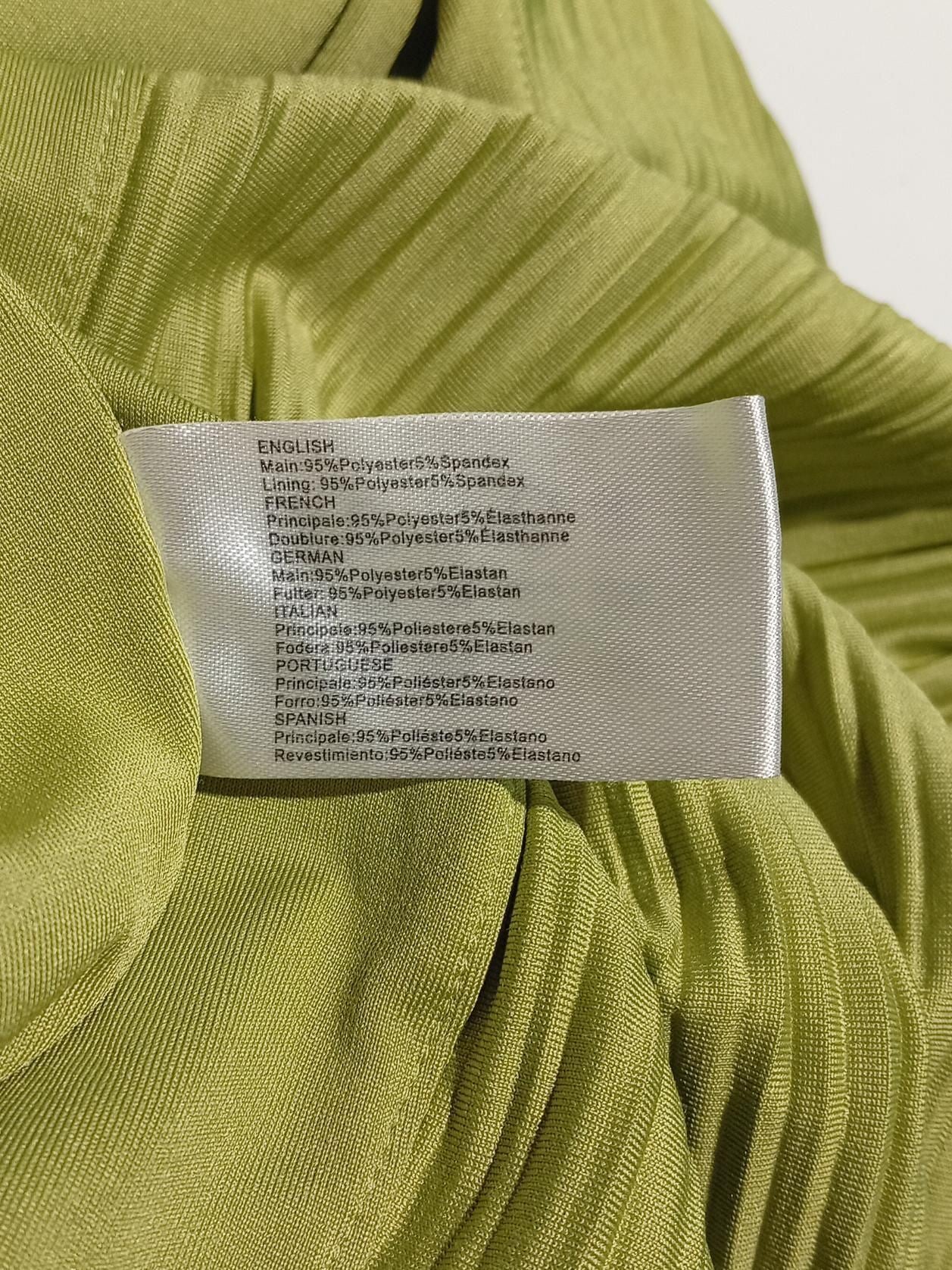 Winona Women's Midi Skirt UK 12 Green Polyester with Elastane Midi Pleated - Image 6