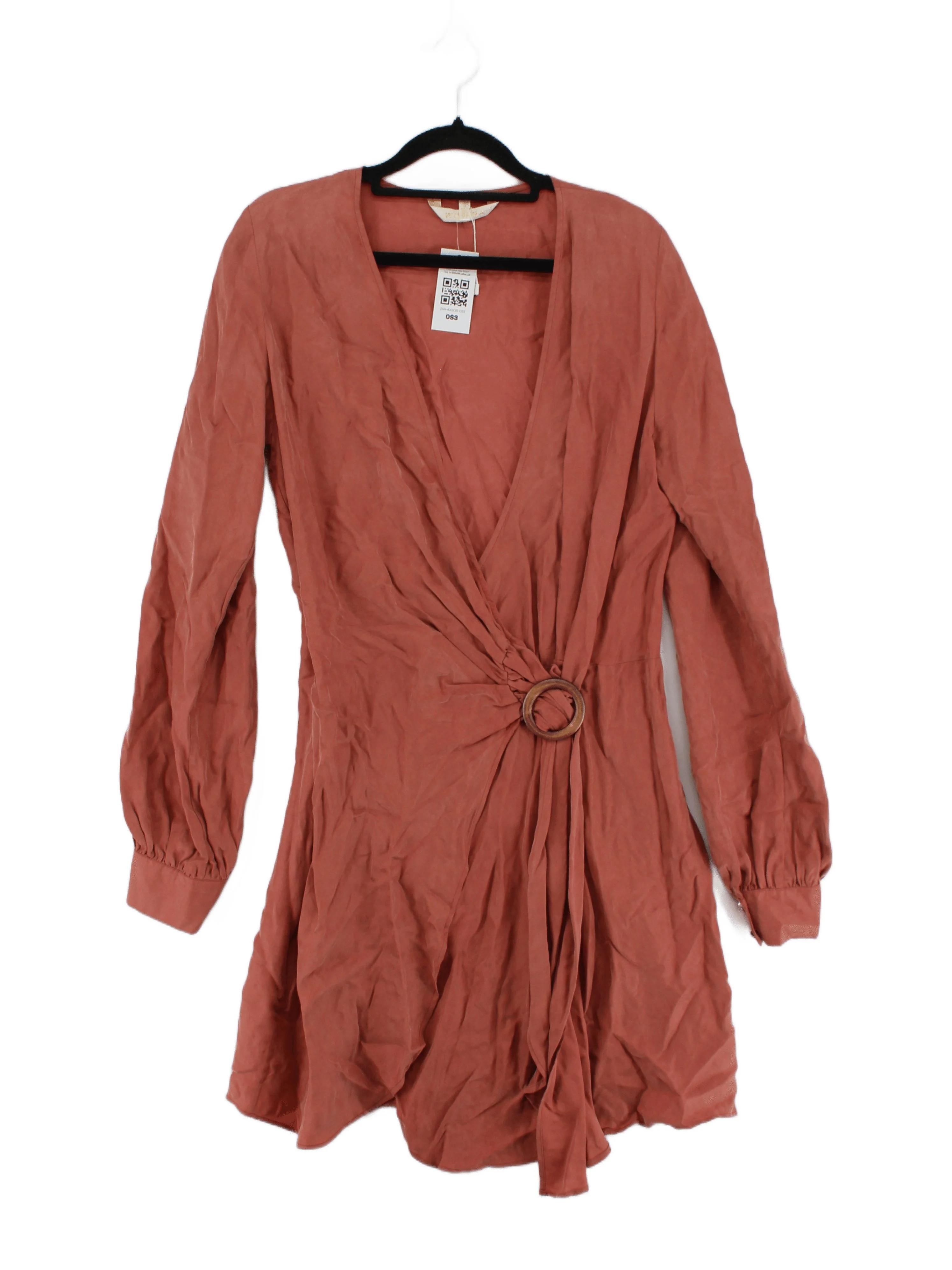 Winona Wrap Mini Dress UK10 in Pink