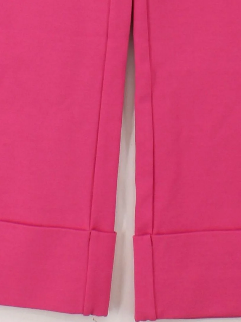 Winser London Women's Trousers UK 12 Pink Viscose with Nylon, Elastane Cropped - Image 4