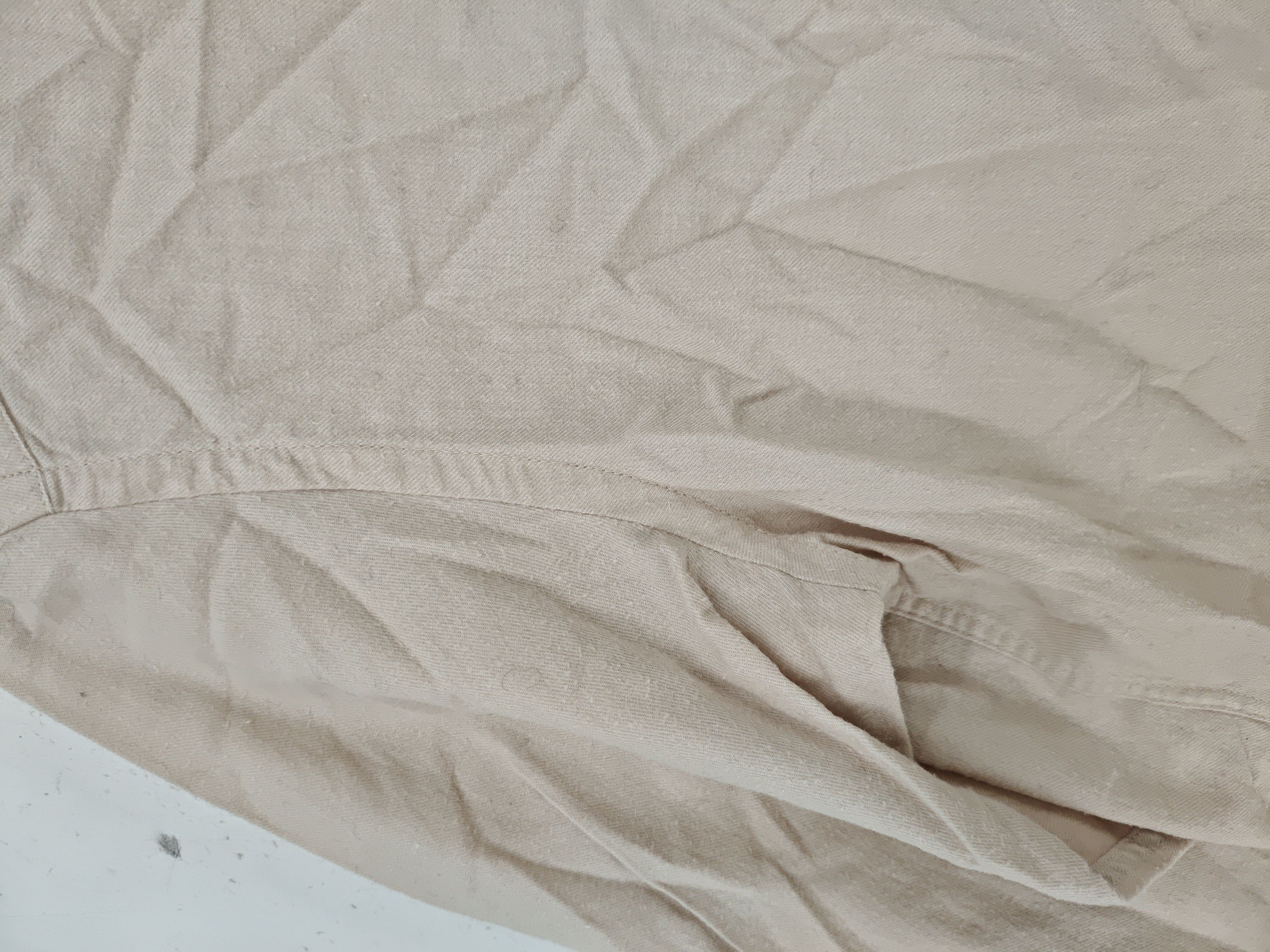With Nothing Underneath Men's Shirt S Cream 100% Cotton Basic - Image 5