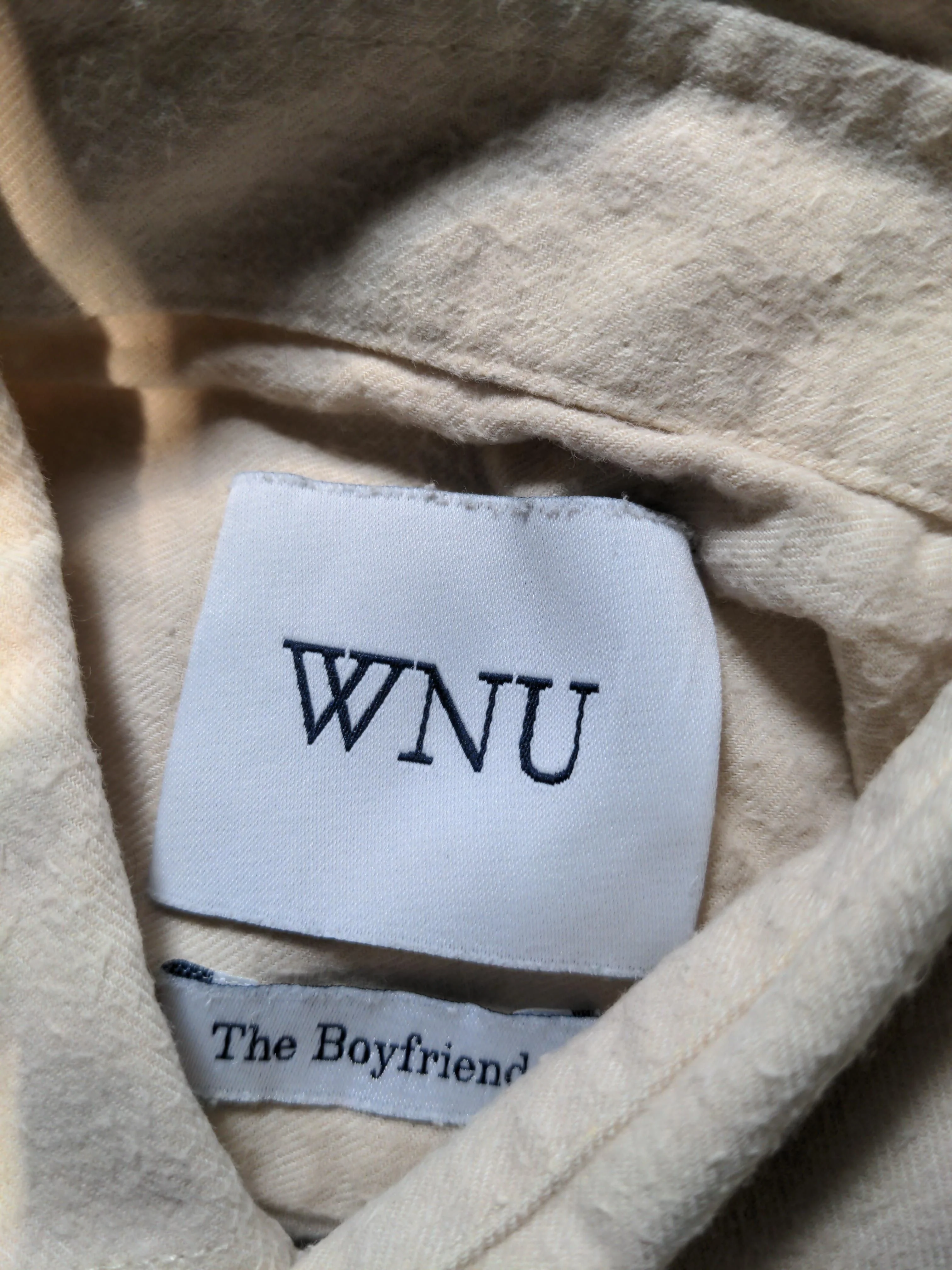 With Nothing Underneath Men's Shirt S Cream 100% Cotton Basic - Image 6