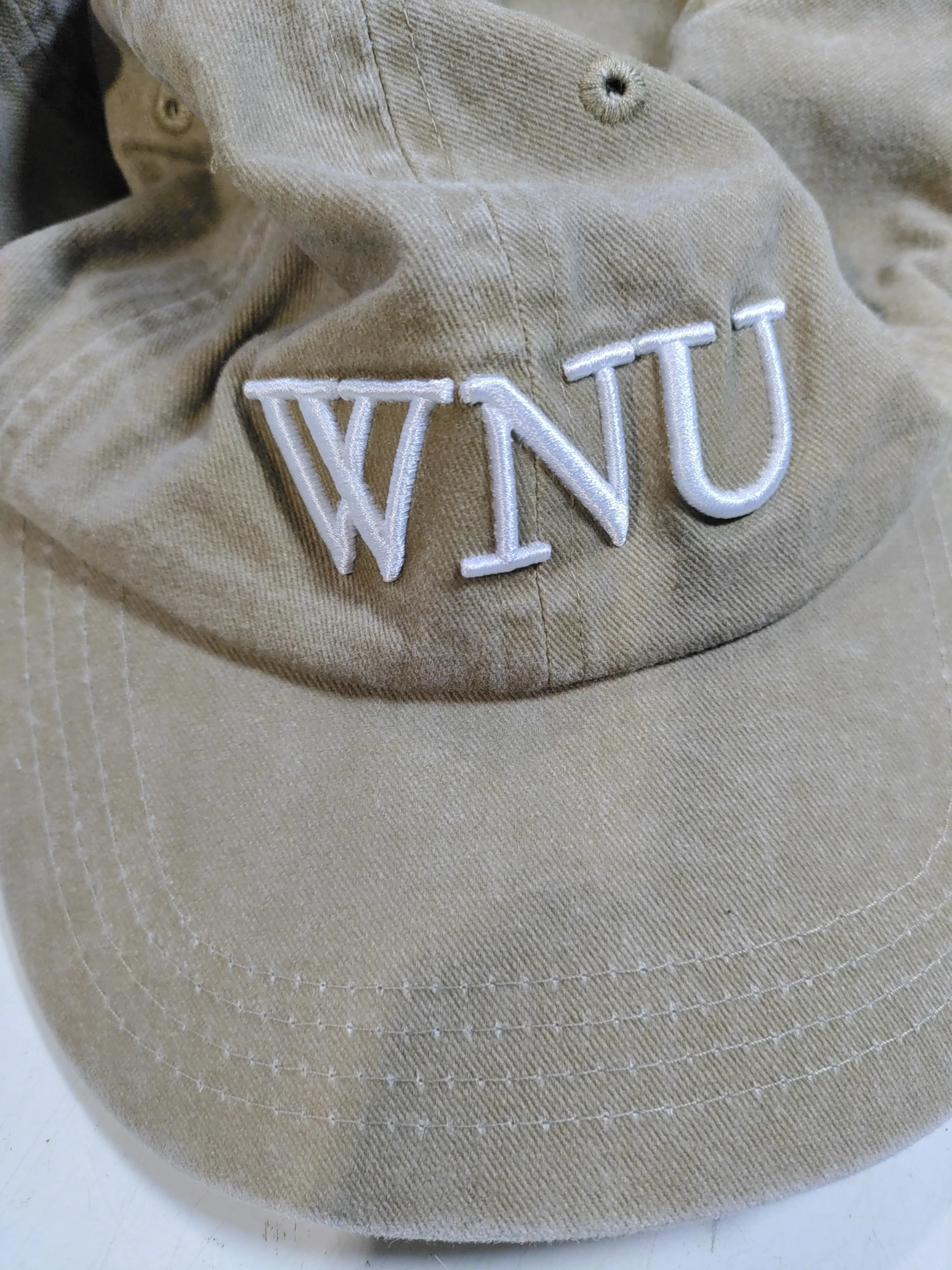 WNU Men's Hat Tan 100% Cotton Baseball Cap - Image 5