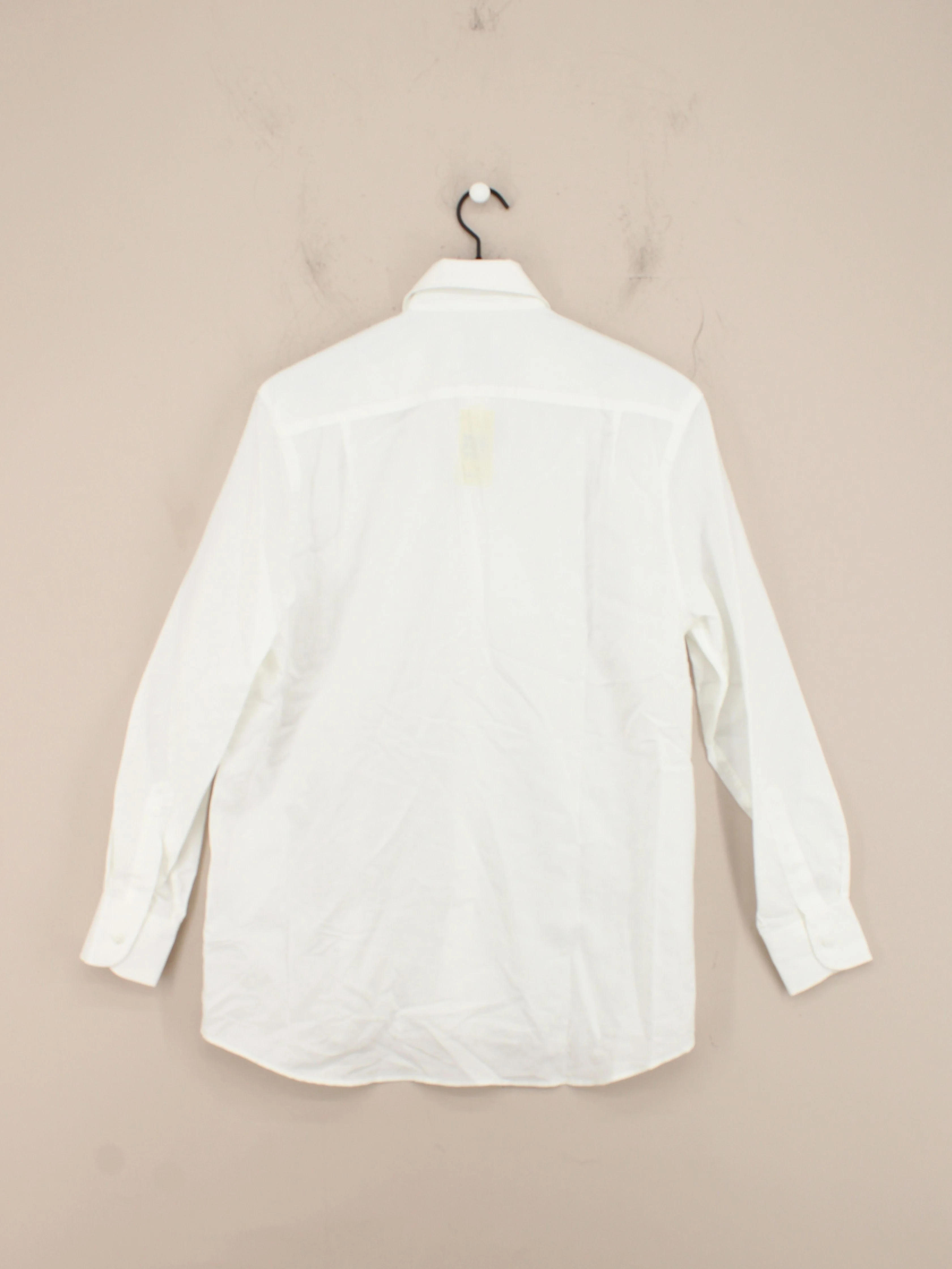 WNU Women's Shirt UK 16 White Cotton with Linen Long Sleeve Collared Basic - Image 2
