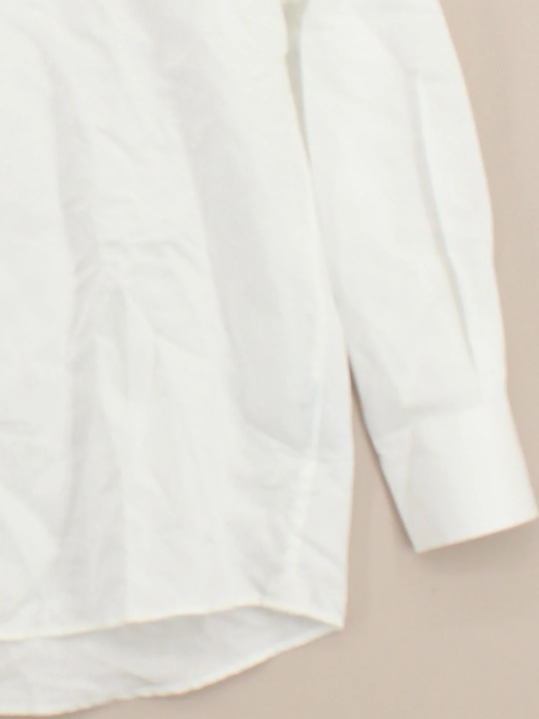 WNU Women's Shirt UK 16 White Cotton with Linen Long Sleeve Collared Basic - Image 4