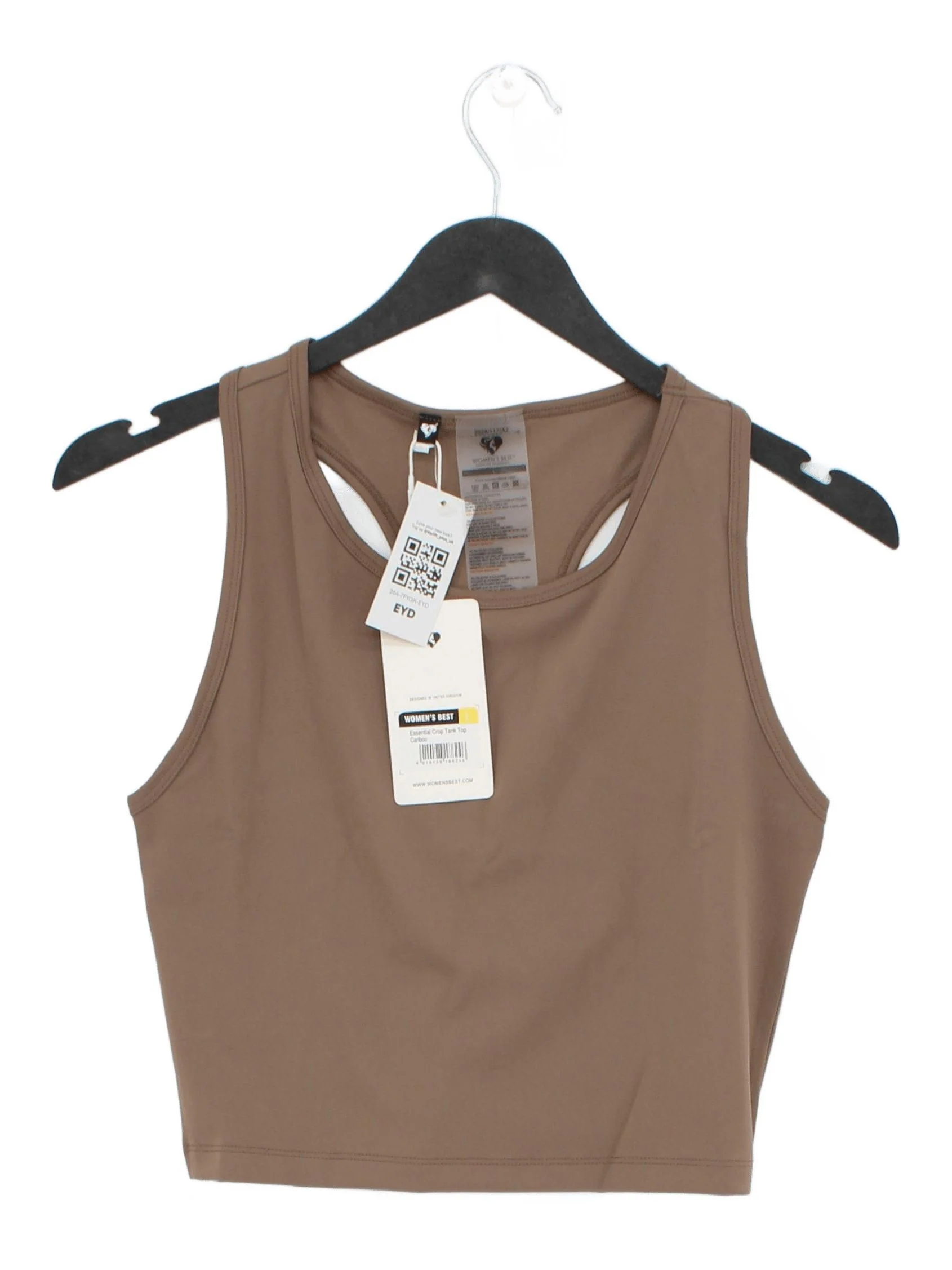 Women's Best Women's T-Shirt L Brown Polyester with Elastane Sleeveless Basic