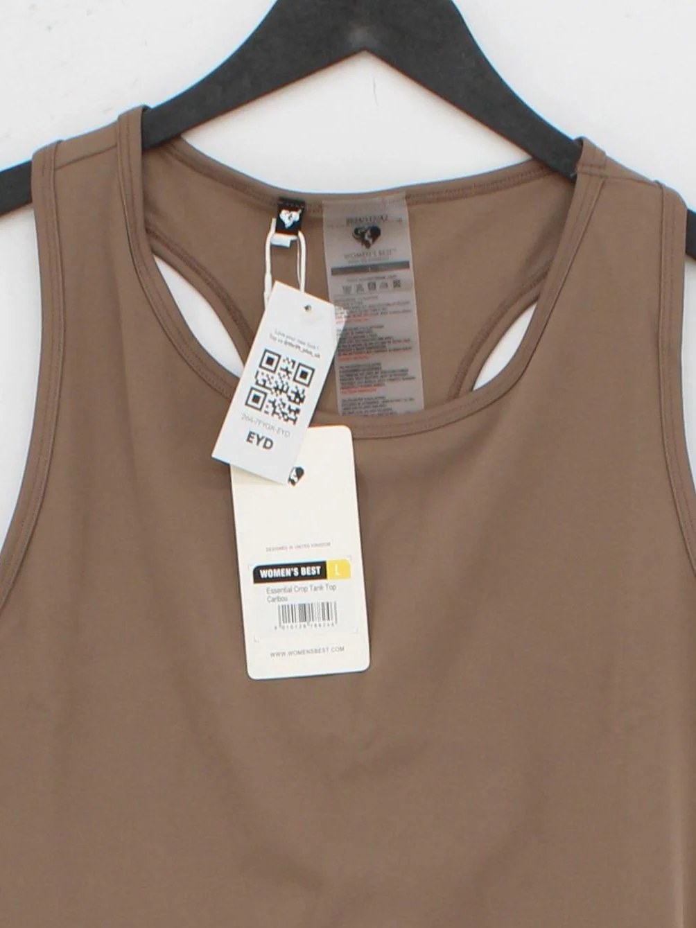Women's Best Women's T-Shirt L Brown Polyester with Elastane Sleeveless Basic - Image 3