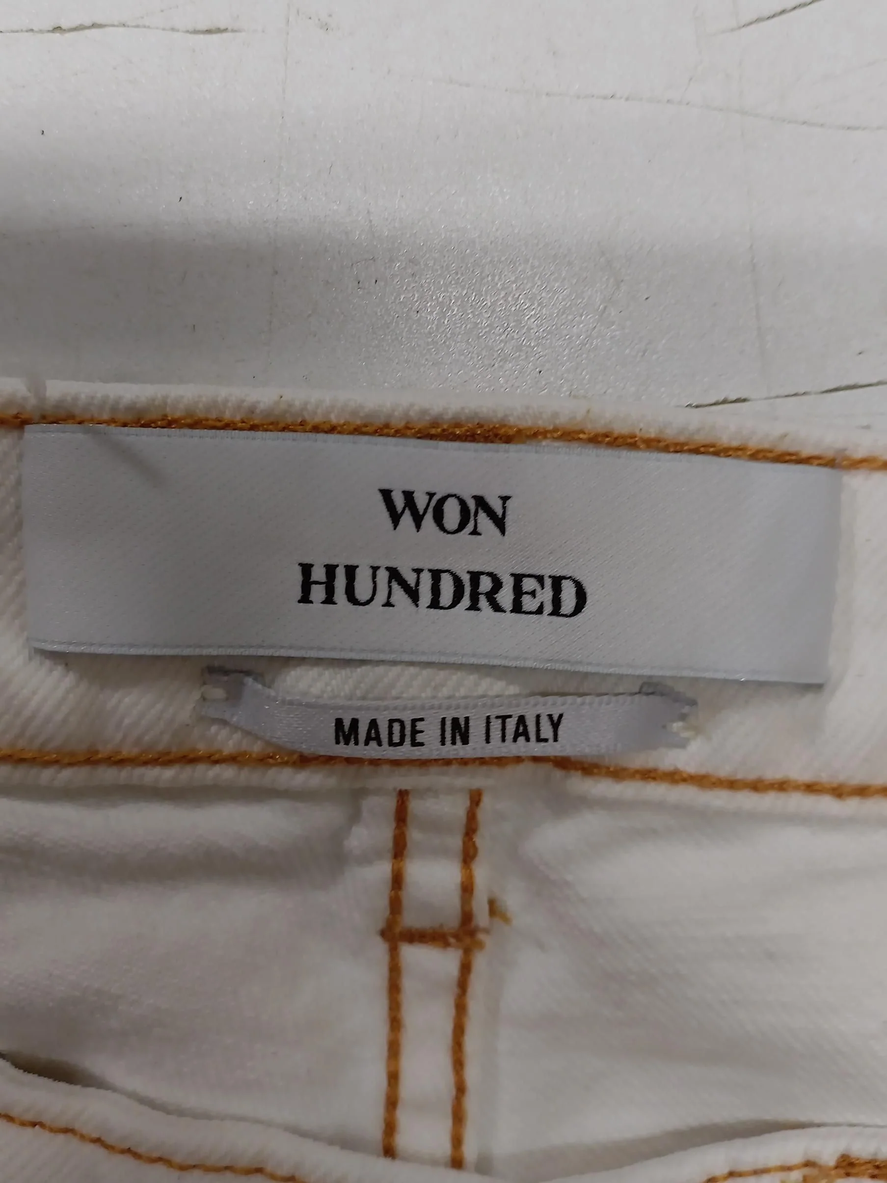 Won Hundred Men's Jeans W 32 in White Cotton with Elastane Skinny - Image 5
