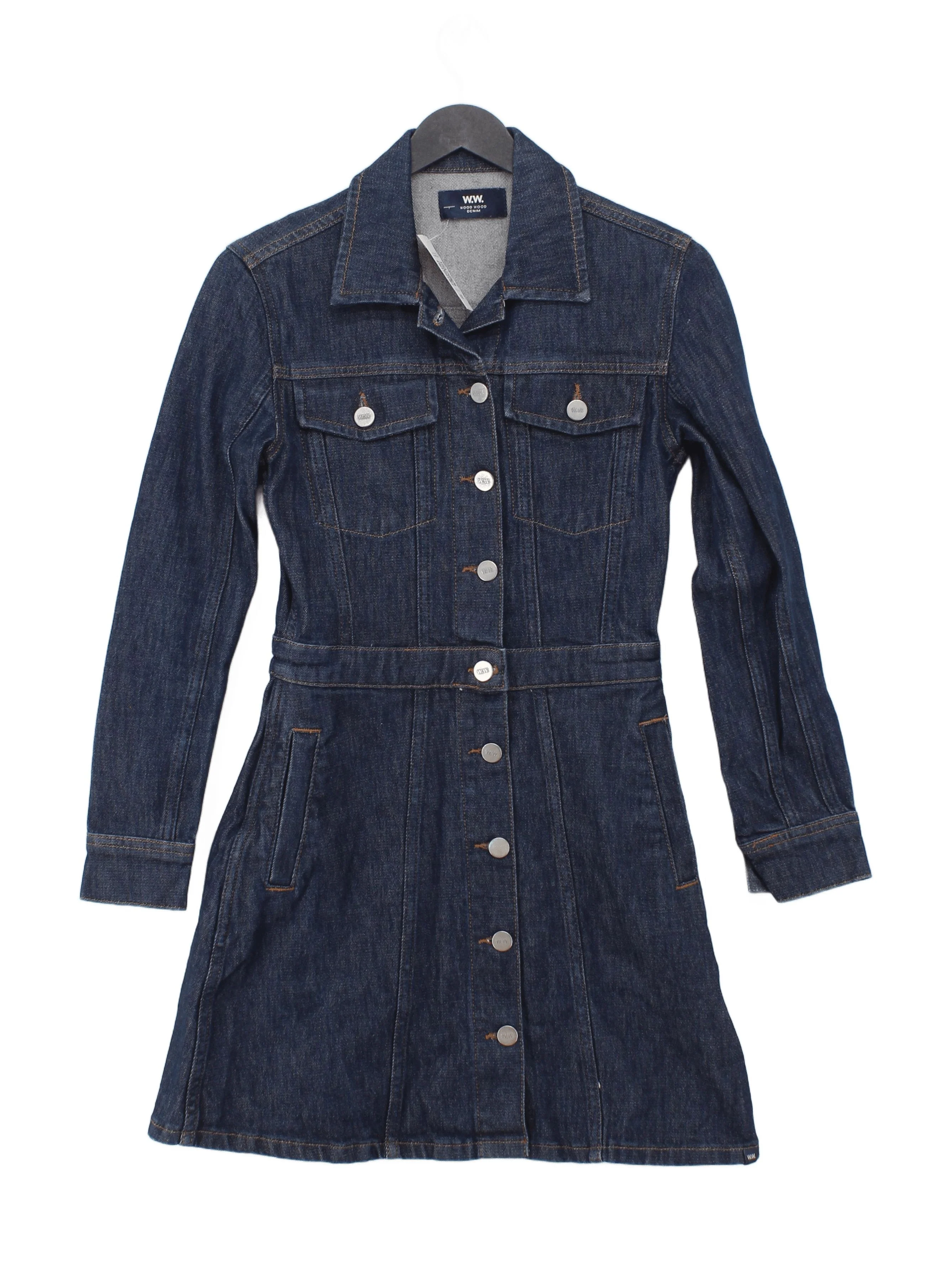 Wood Wood Shirt Mini Dress in Blue