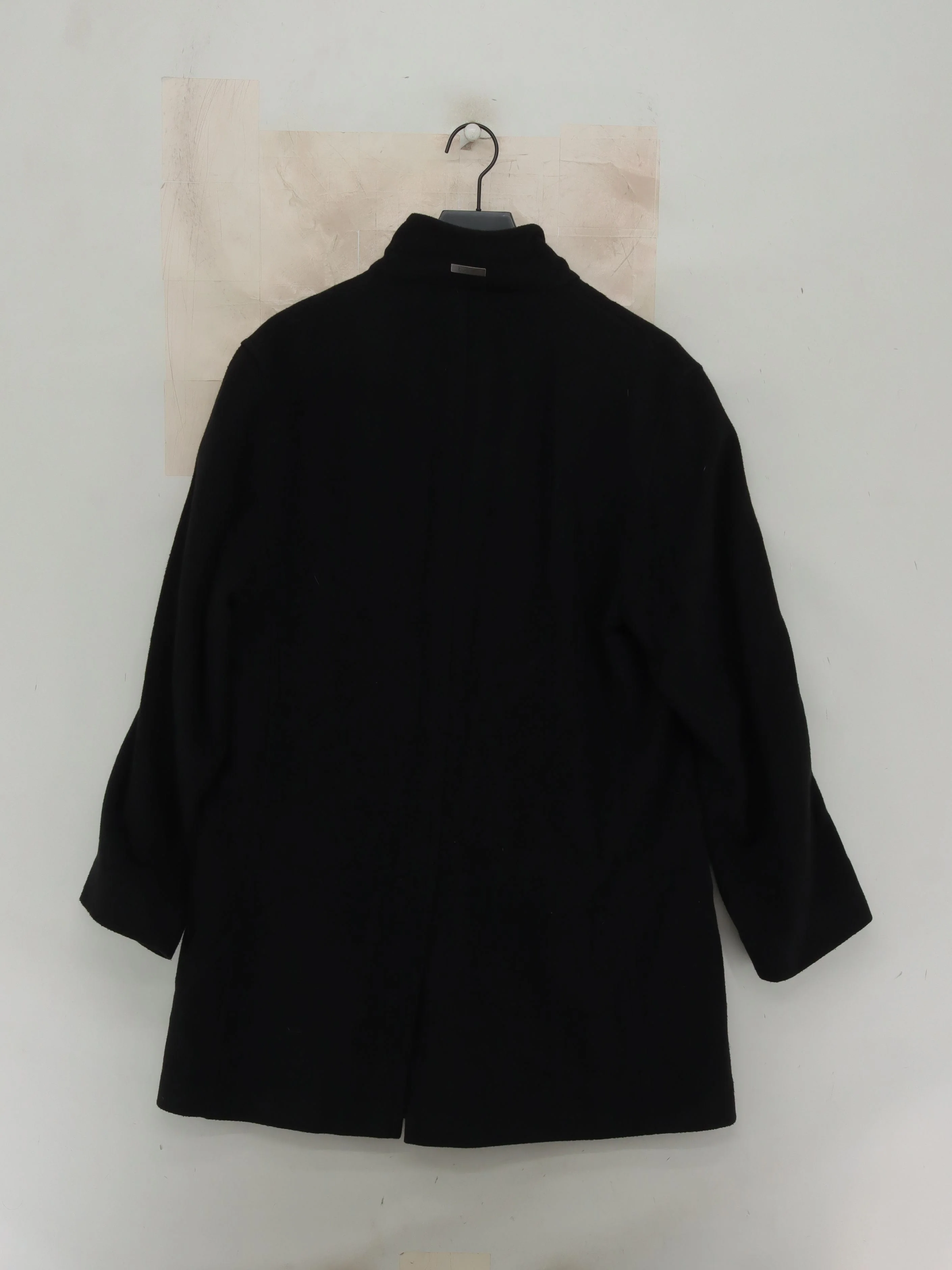 Wool And Cashmere Men's Coat Chest: 40 in Black Wool - Image 2