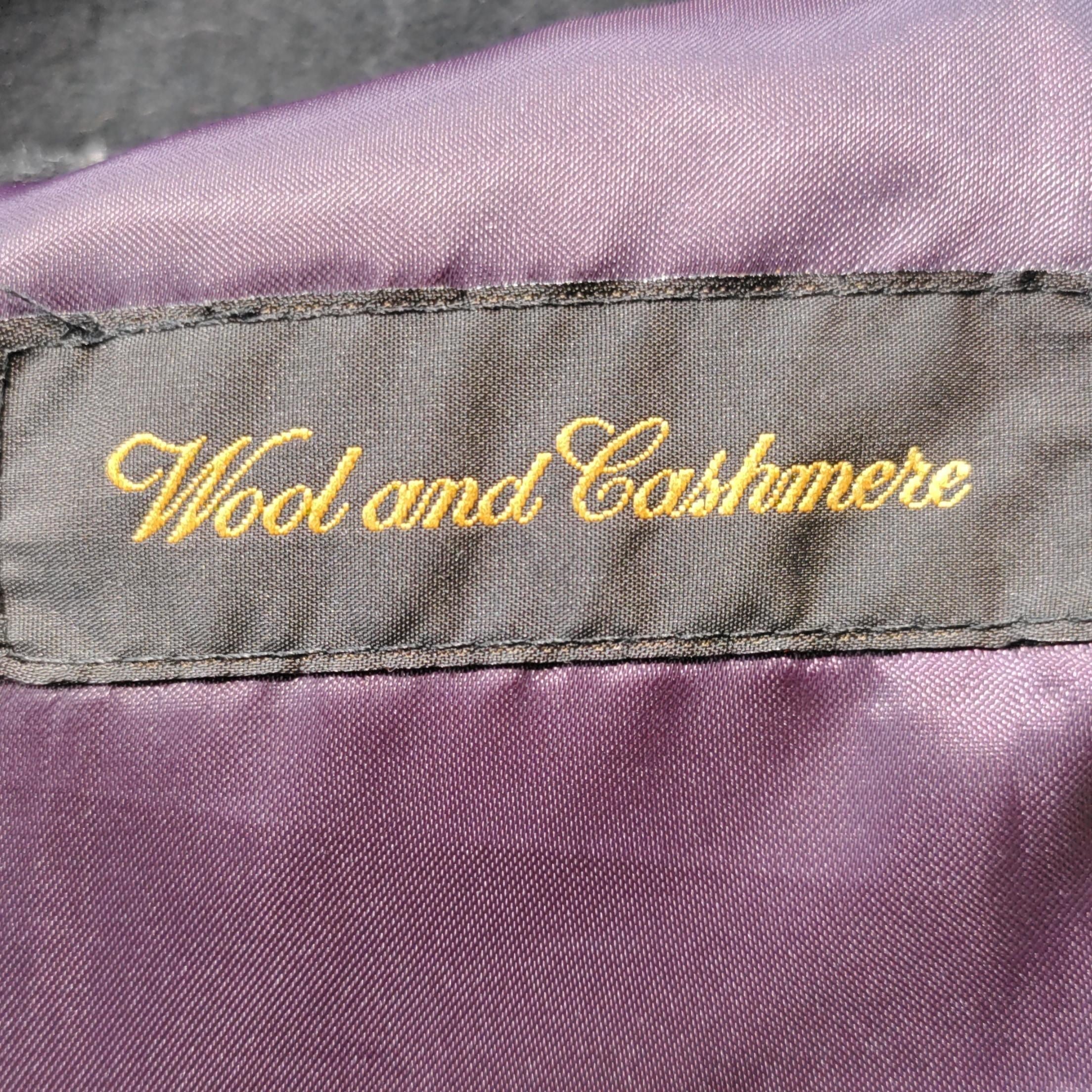 Wool And Cashmere Men's Coat Chest: 40 in Black Wool - Image 6