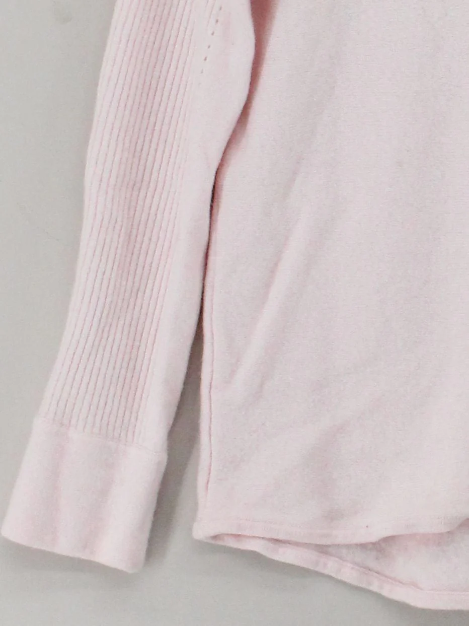 Woolovers Women's Jumper M Pink Wool with Cashmere Crew Neck Pullover - Image 4