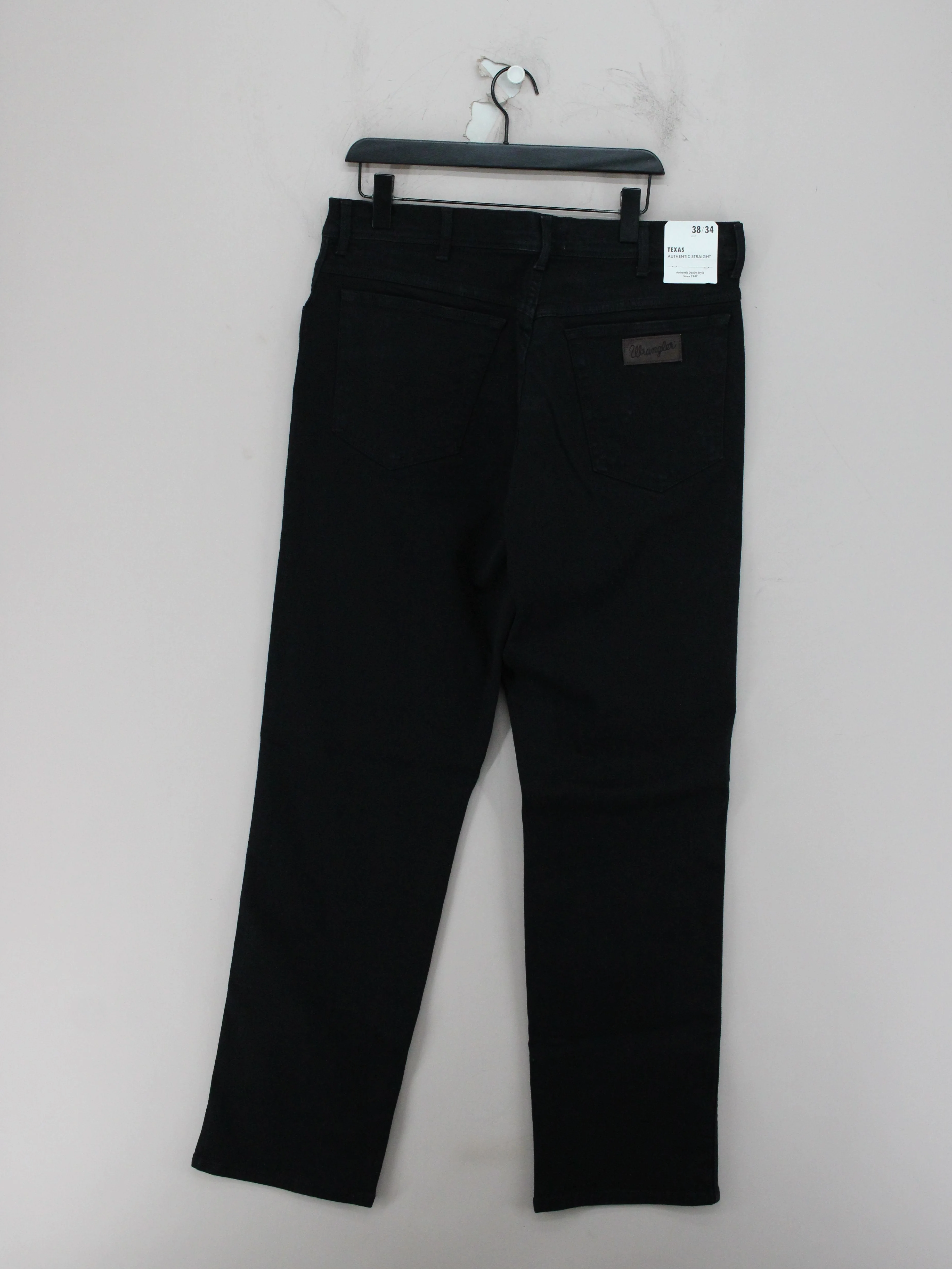 Wrangler Men's Jeans W 38 in; L 34 in Black Cotton with Elastane Straight - Image 2