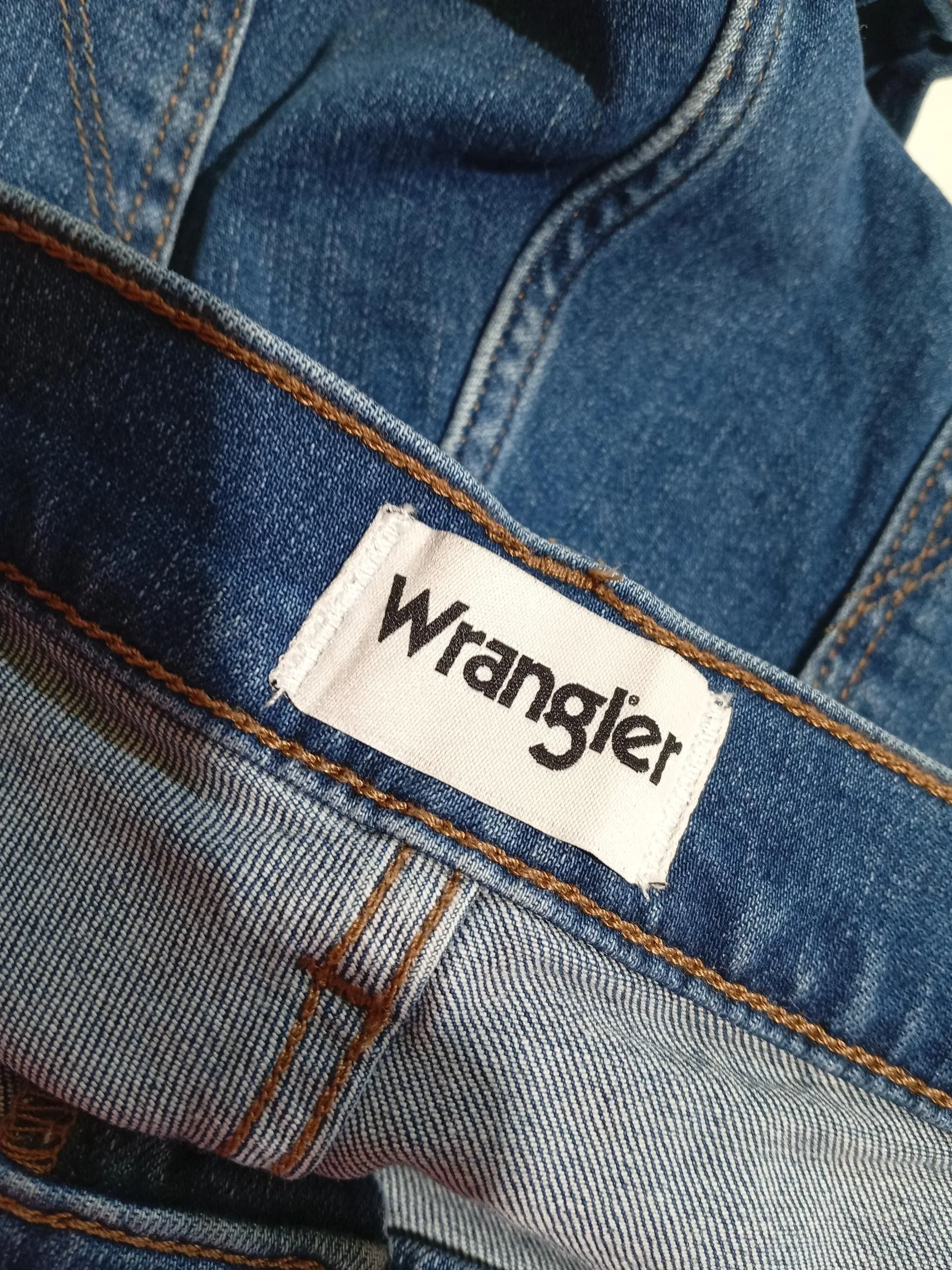 Wrangler Men's Jeans W 38 in; L 36 in Blue Cotton with Elastane Straight - Image 5