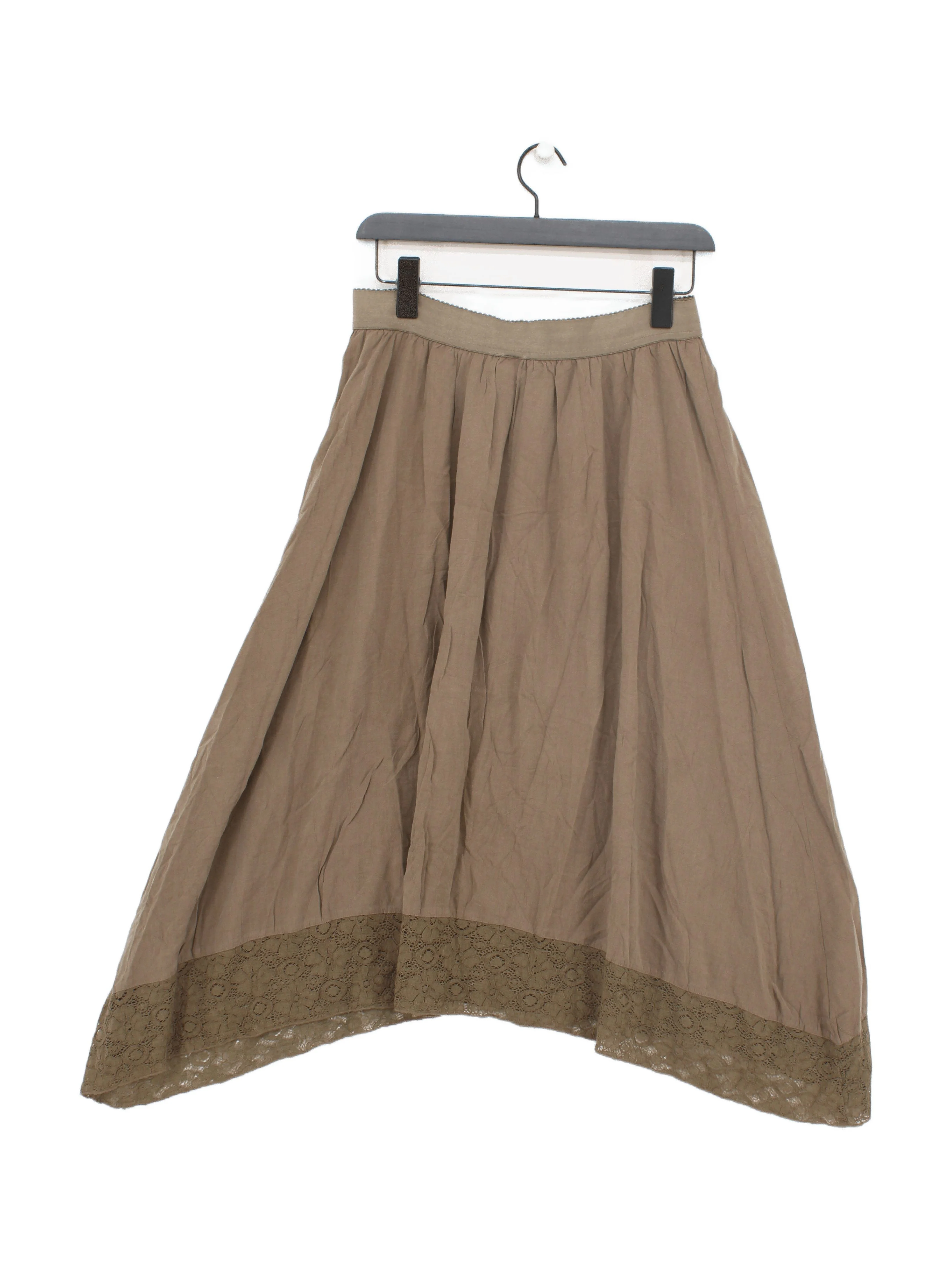 Wrap Women's Midi Skirt W 28 in Green 100% Other Midi A-Line
