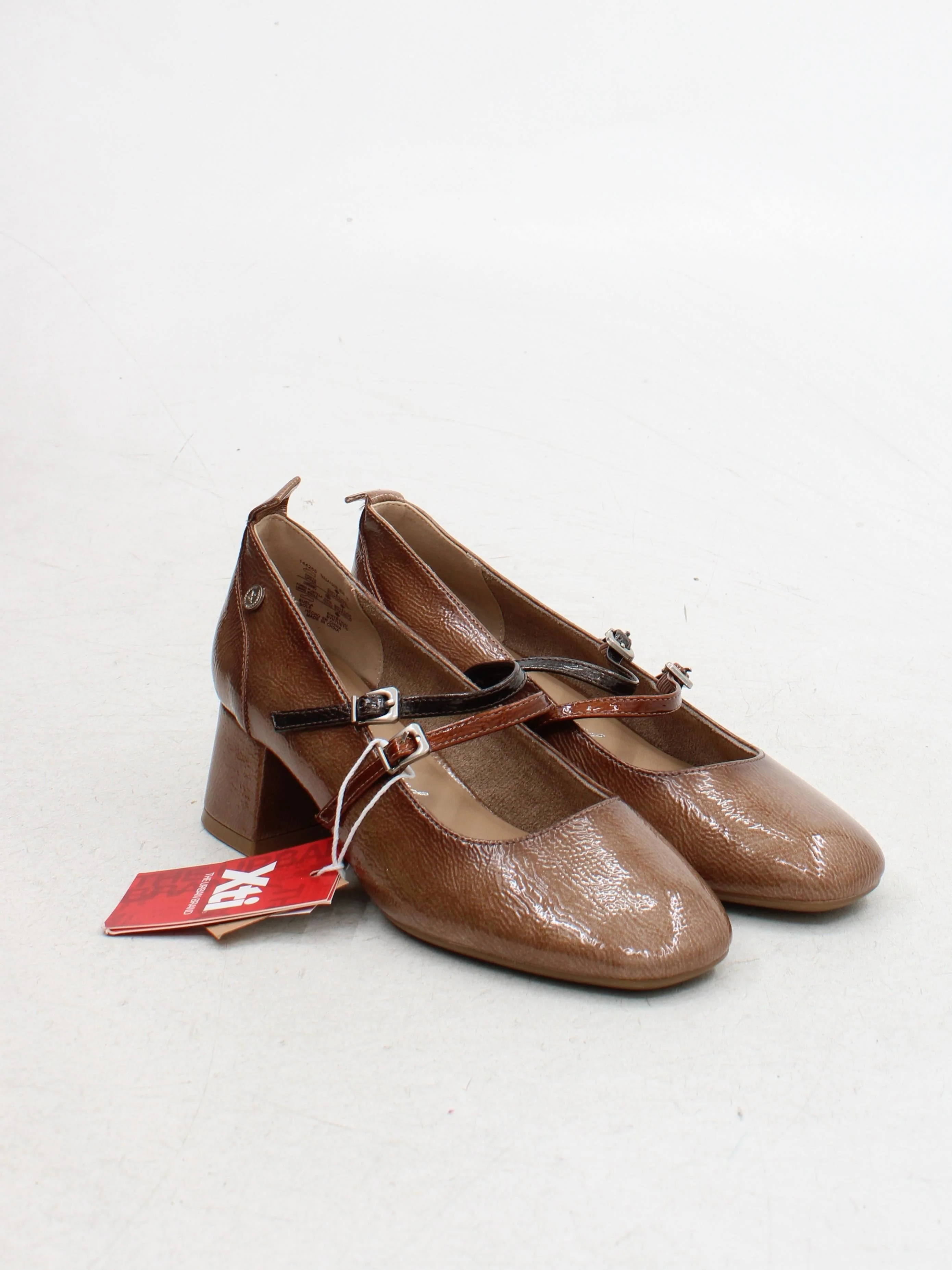 Xti Women's Heels UK 6 Brown 100% Faux Leather Court - Image 4