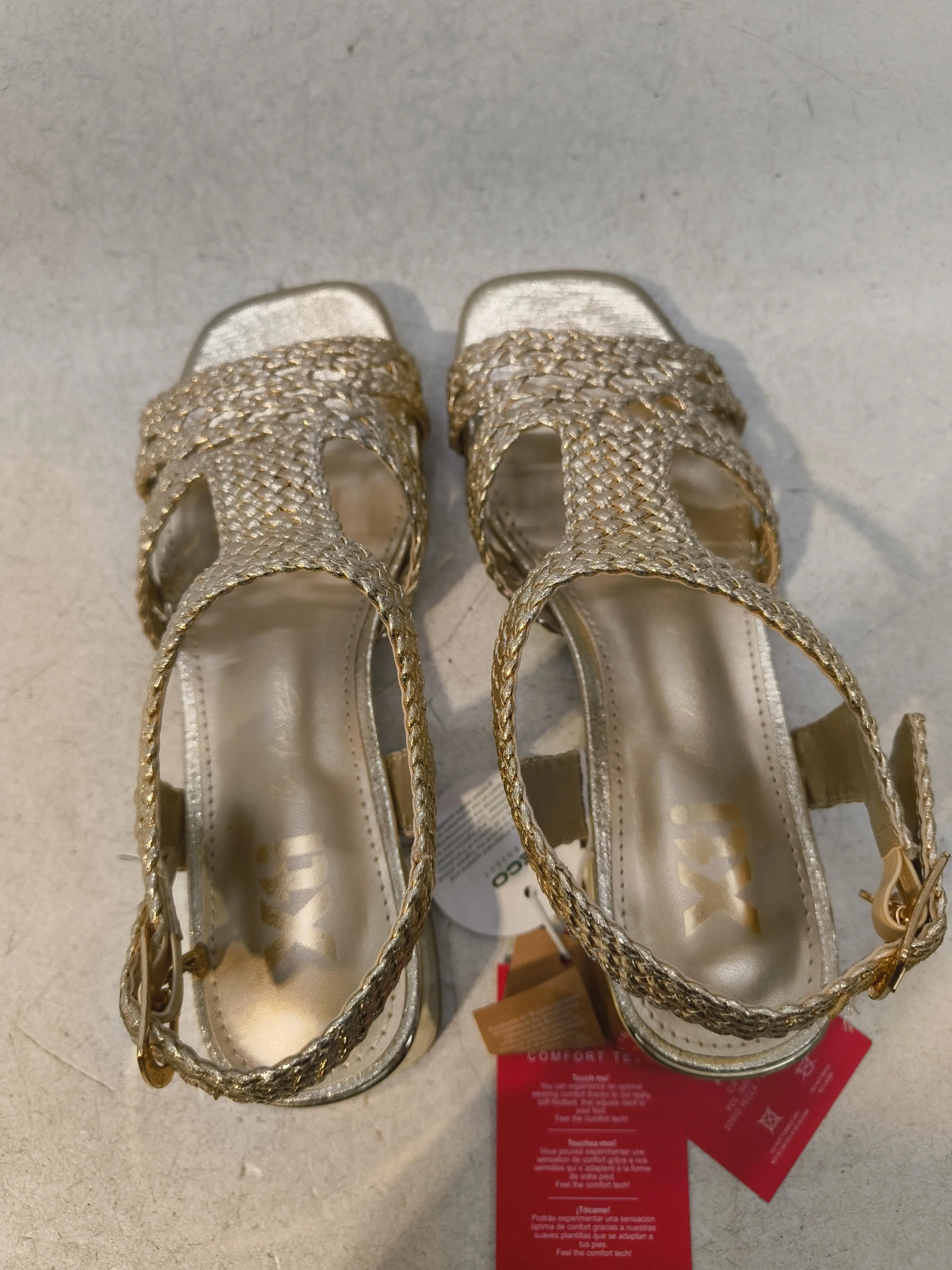Xti Women's Sandals UK 3 Gold 100% Faux Leather Strappy - Image 6