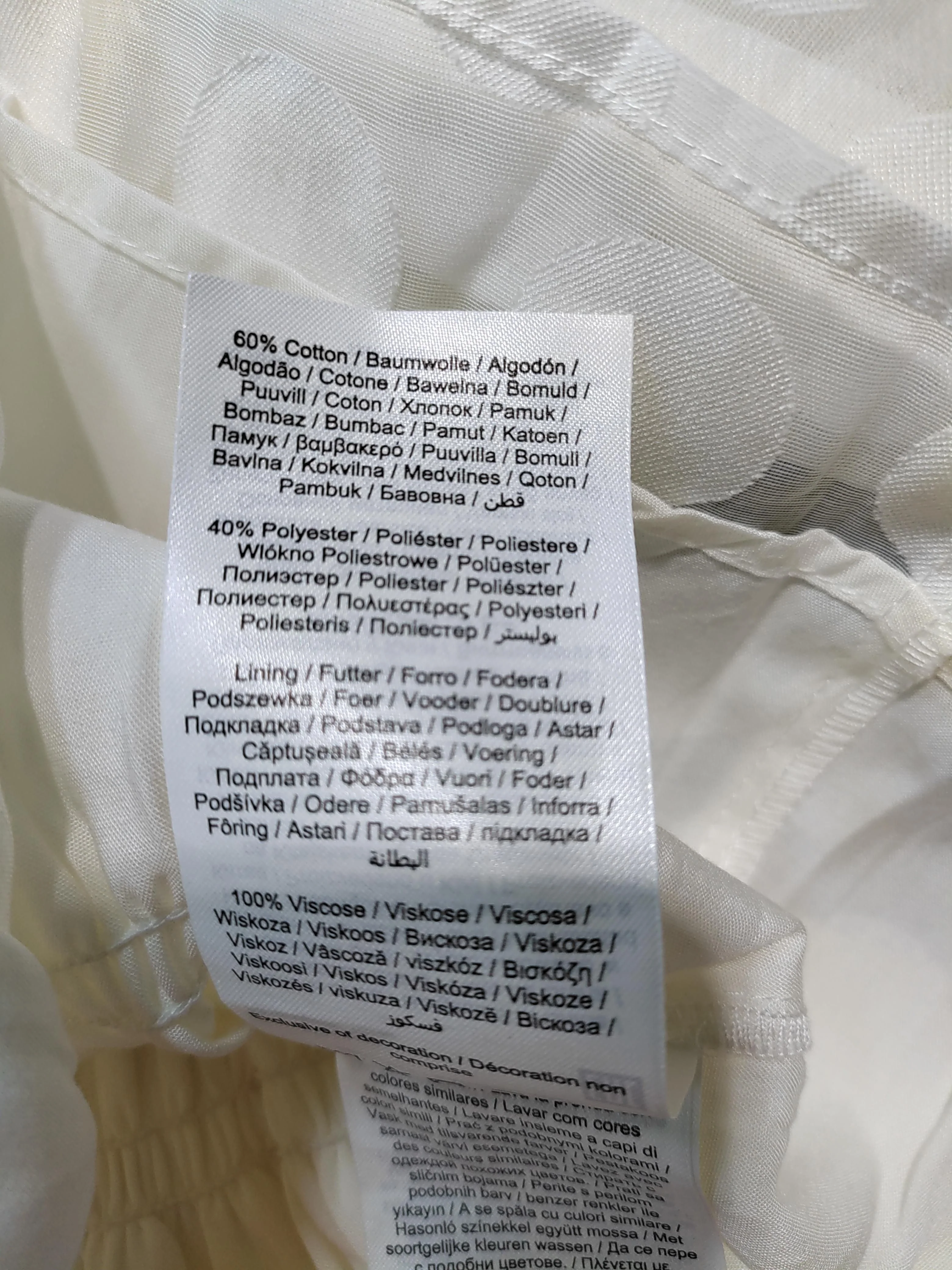 Y.A.S Women's Top UK 8 White Cotton with Polyester, Viscose Basic - Image 6