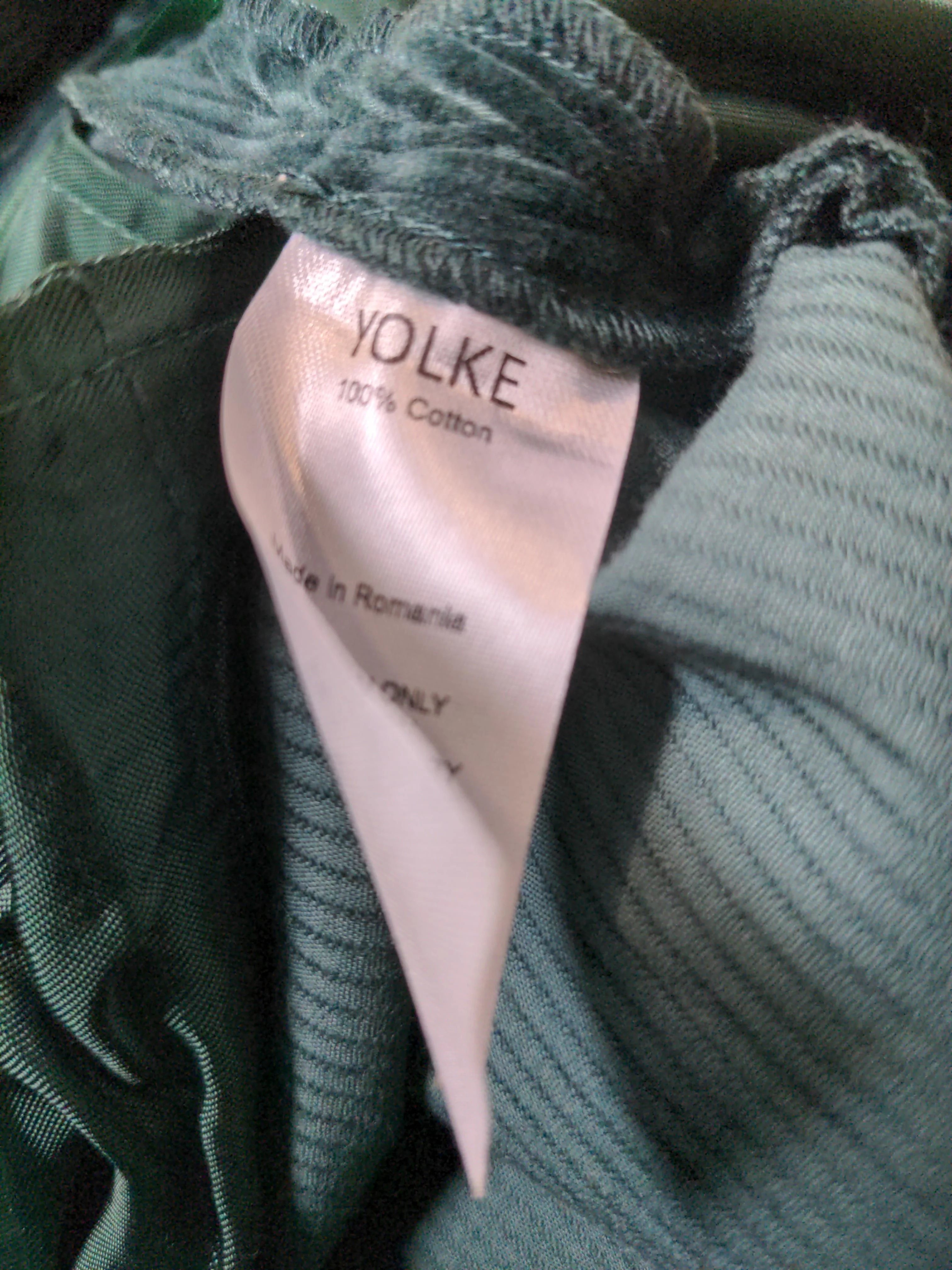 Yolke London Women's Trousers UK 8 Green 100% Cotton Straight Chino - Image 6