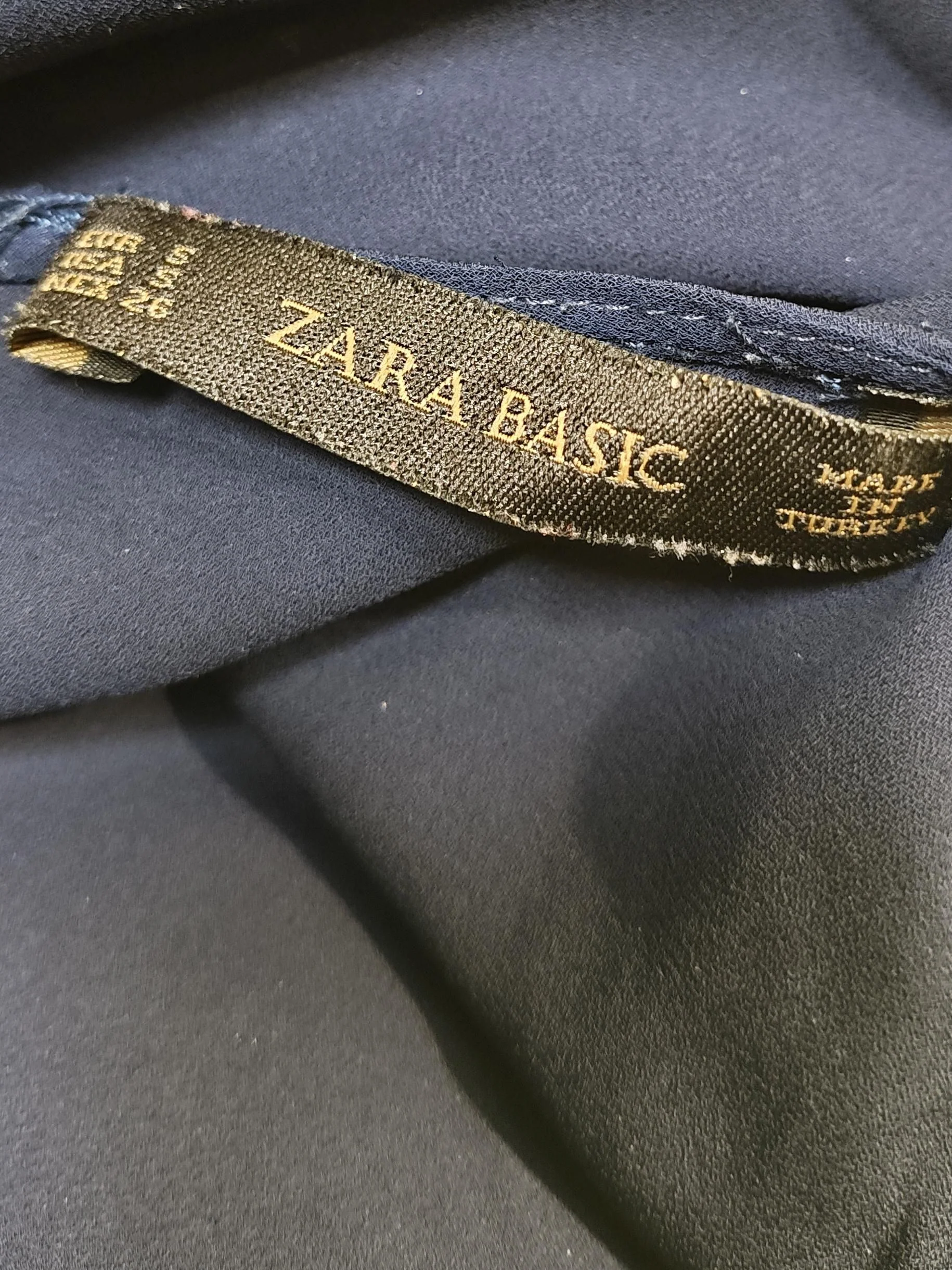 Zara Basic Women's Top S Blue 100% Polyester Sleeveless Round Neck Basic - Image 5