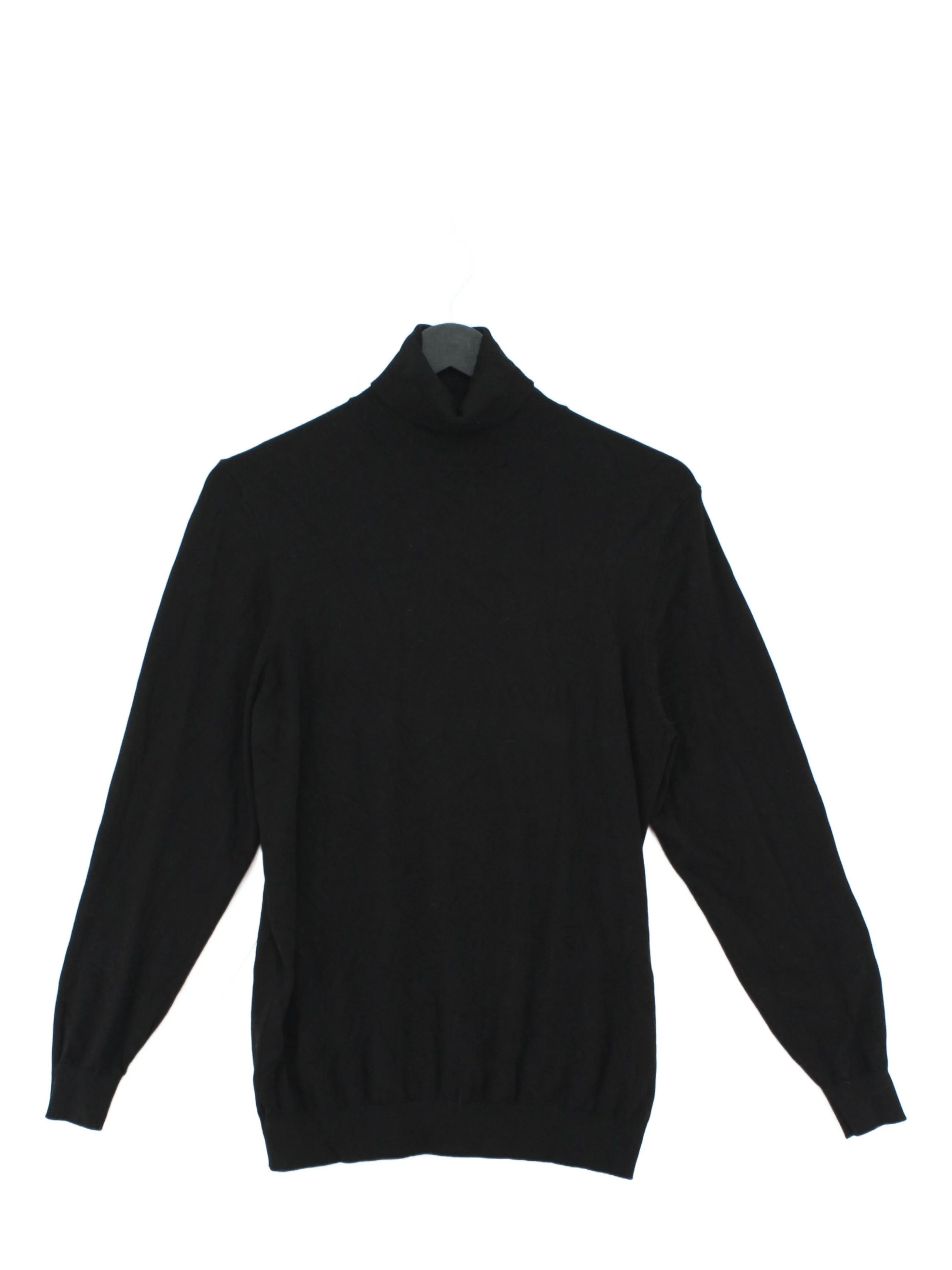 Zara Men's Jumper S Black 100% Other Roll Neck Pullover