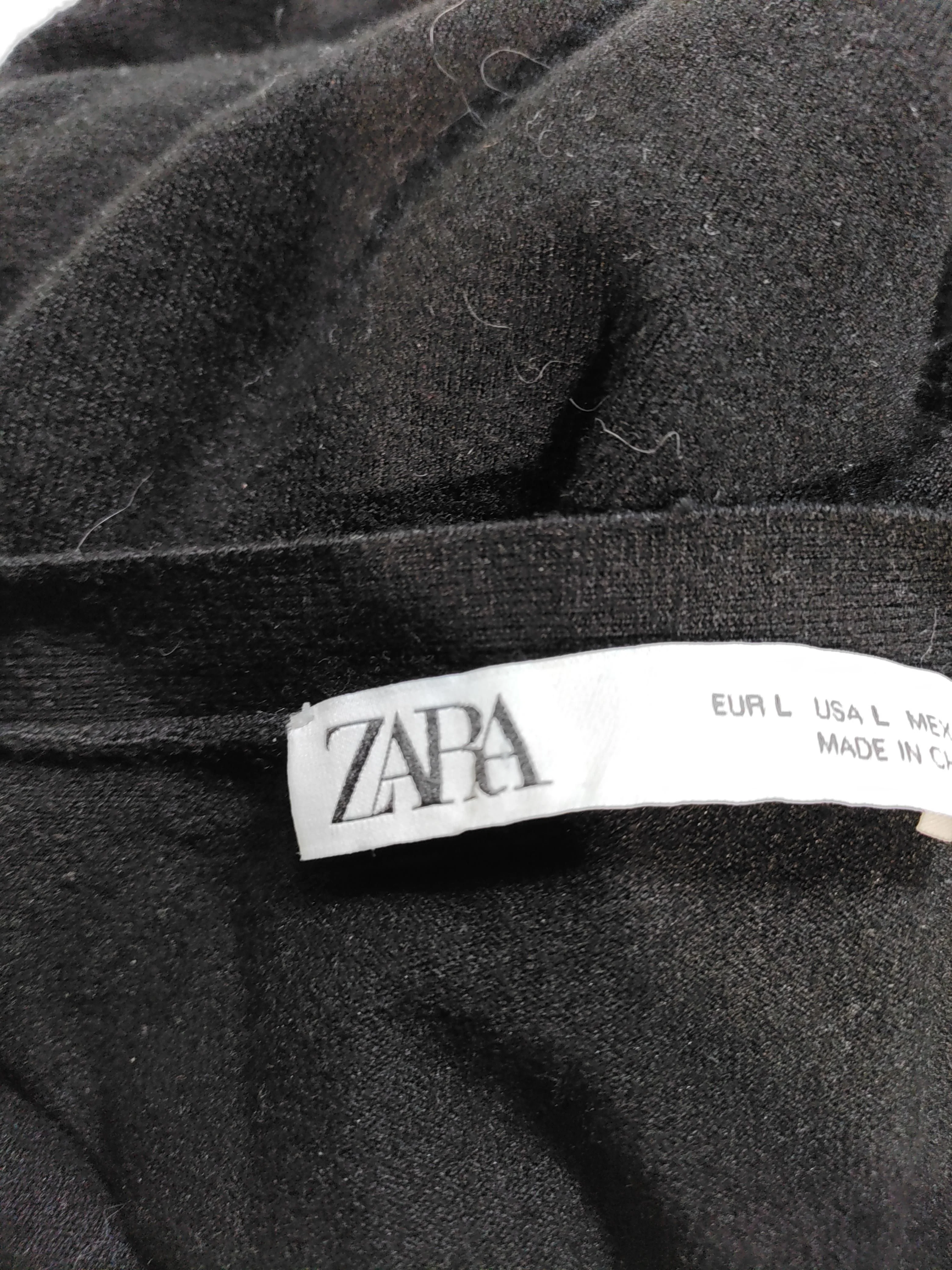 Zara Women's Cardigan L Black Viscose with Nylon, Elastane V-Neck Cardigan - Image 5