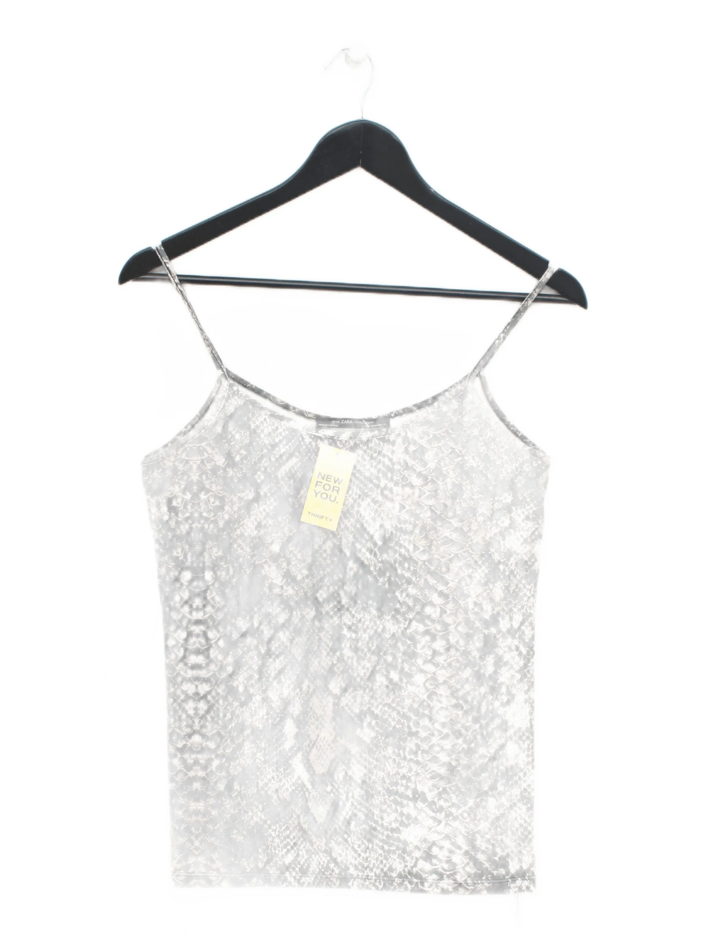 Zara Women's T-Shirt M Multi Animal Print 100% Other Sleeveless V-Neck Camisole